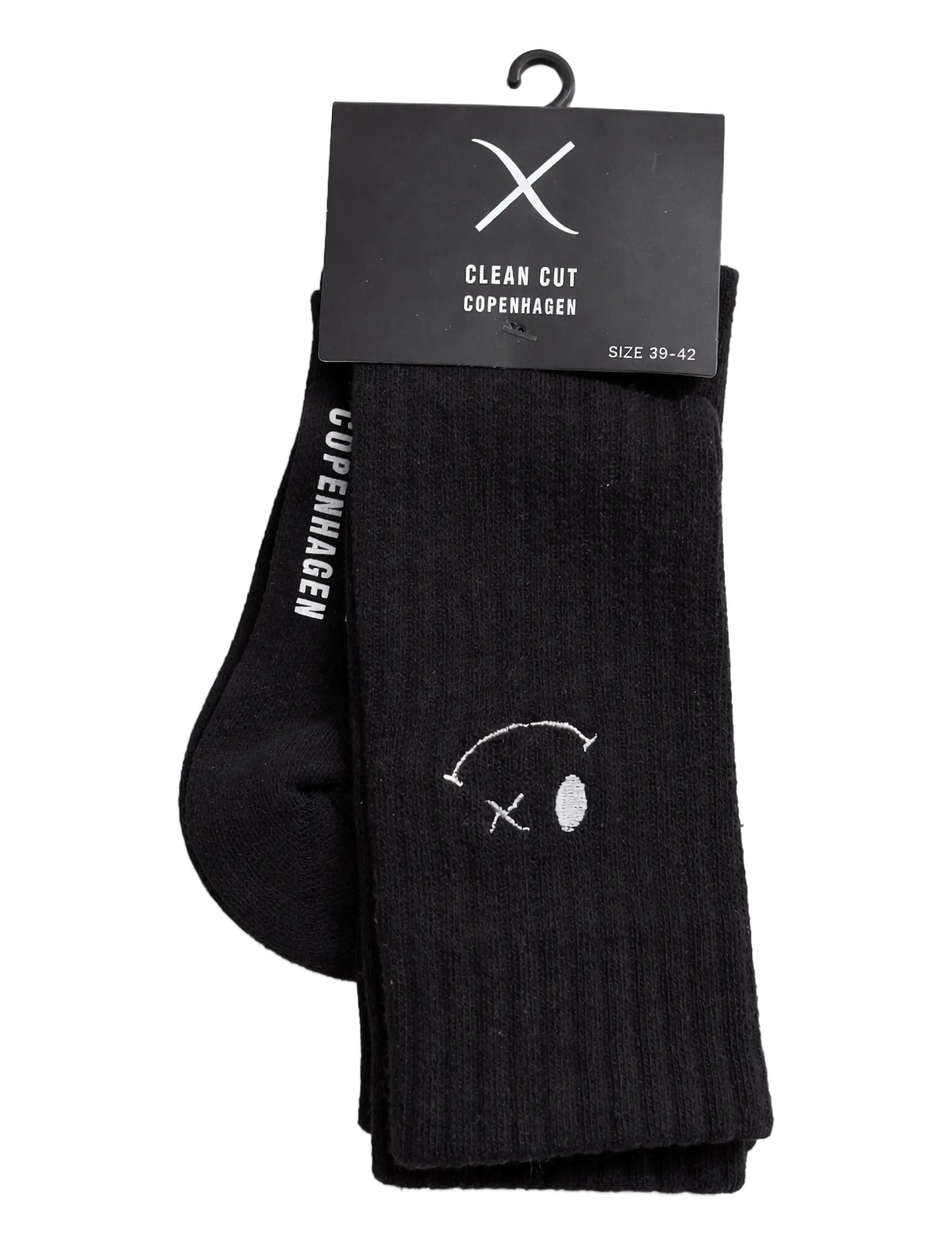Clean Cut Copenhagen - Logo 2-pack socks - lägsta priserna - black/black - 2