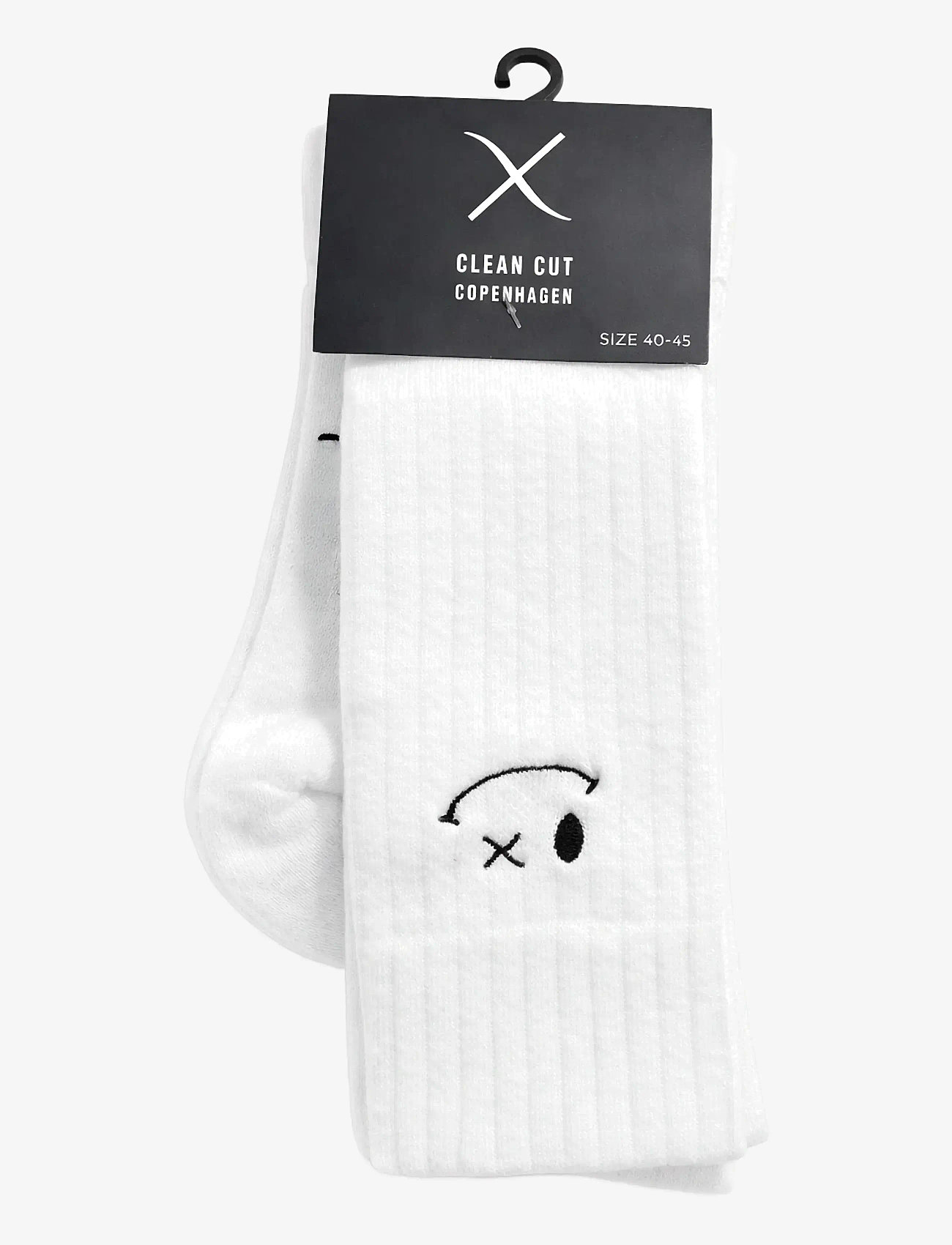 Clean Cut Copenhagen - Logo 2-pack socks - mažiausios kainos - white/white - 1