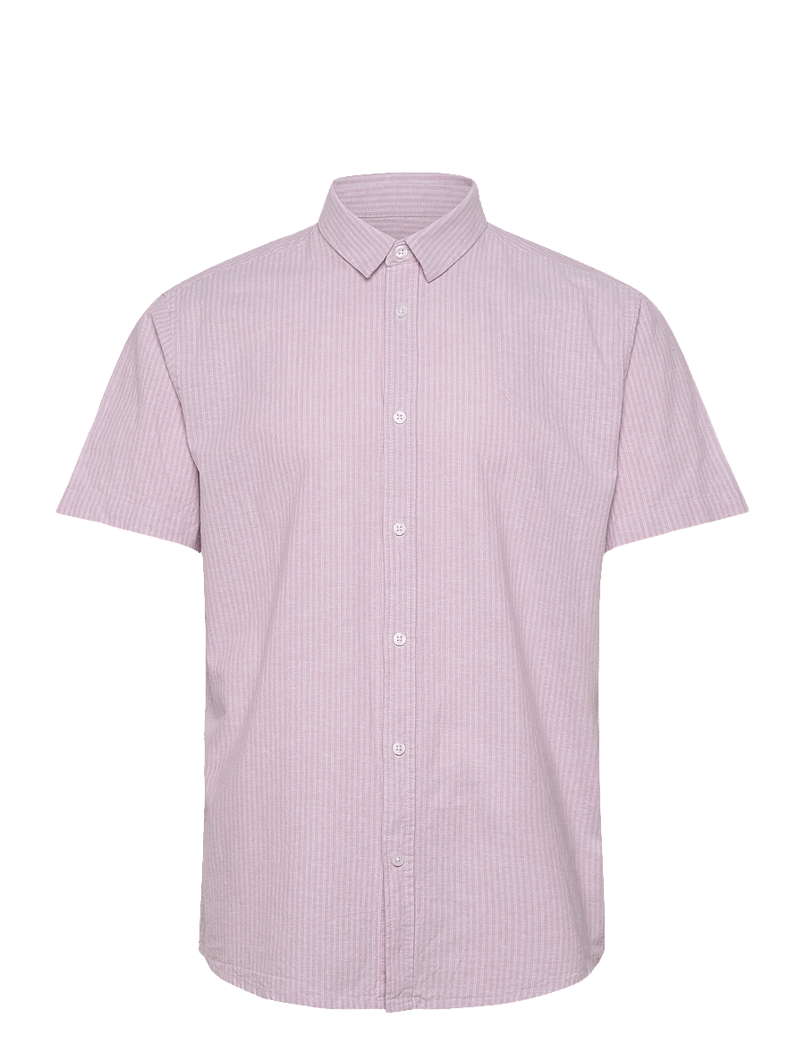 Clean Cut Copenhagen - Luca striped S/S shirt - kurzarmhemden - violet ice/white - 1