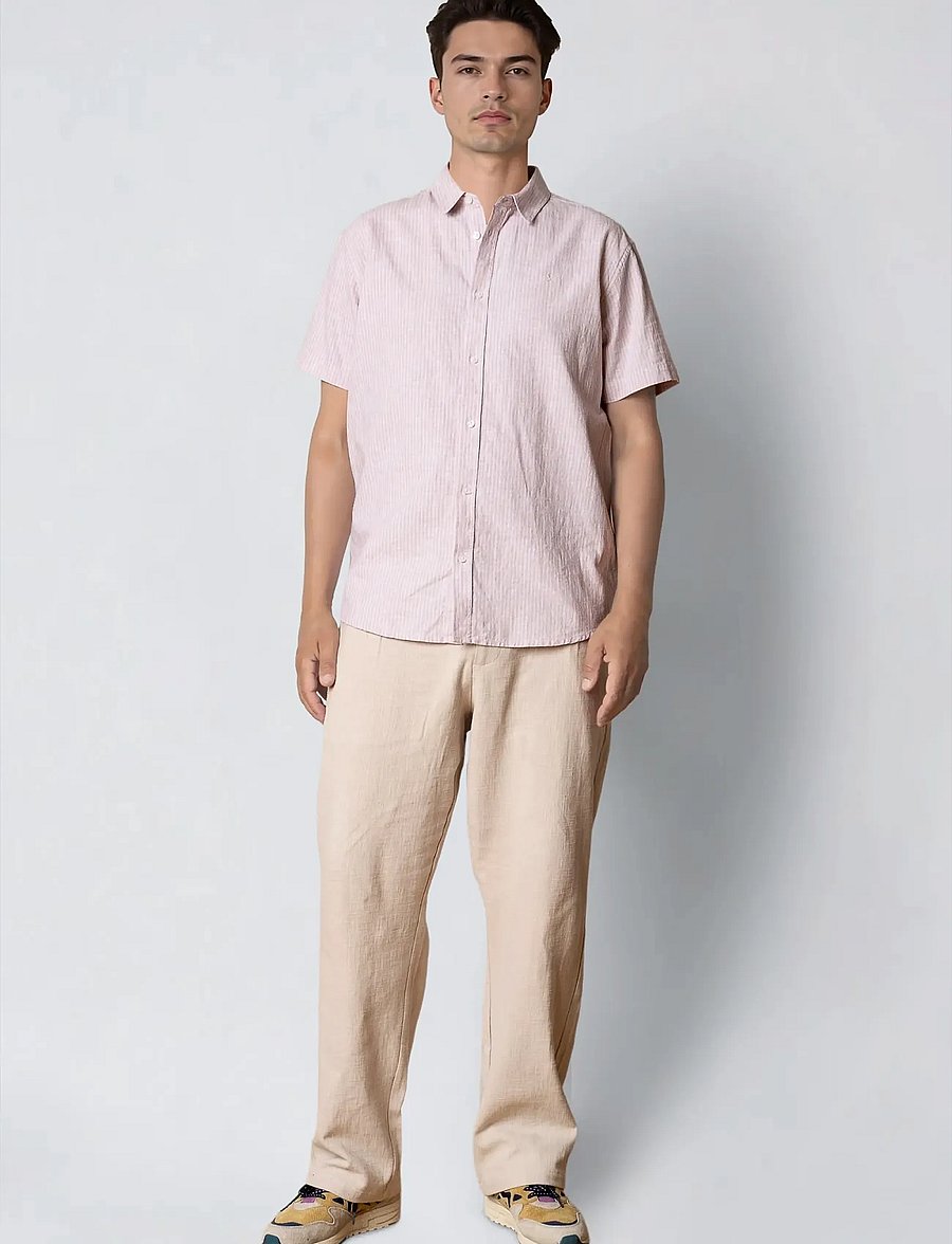 Clean Cut Copenhagen - Luca striped S/S shirt - kurzarmhemden - violet ice/white - 3