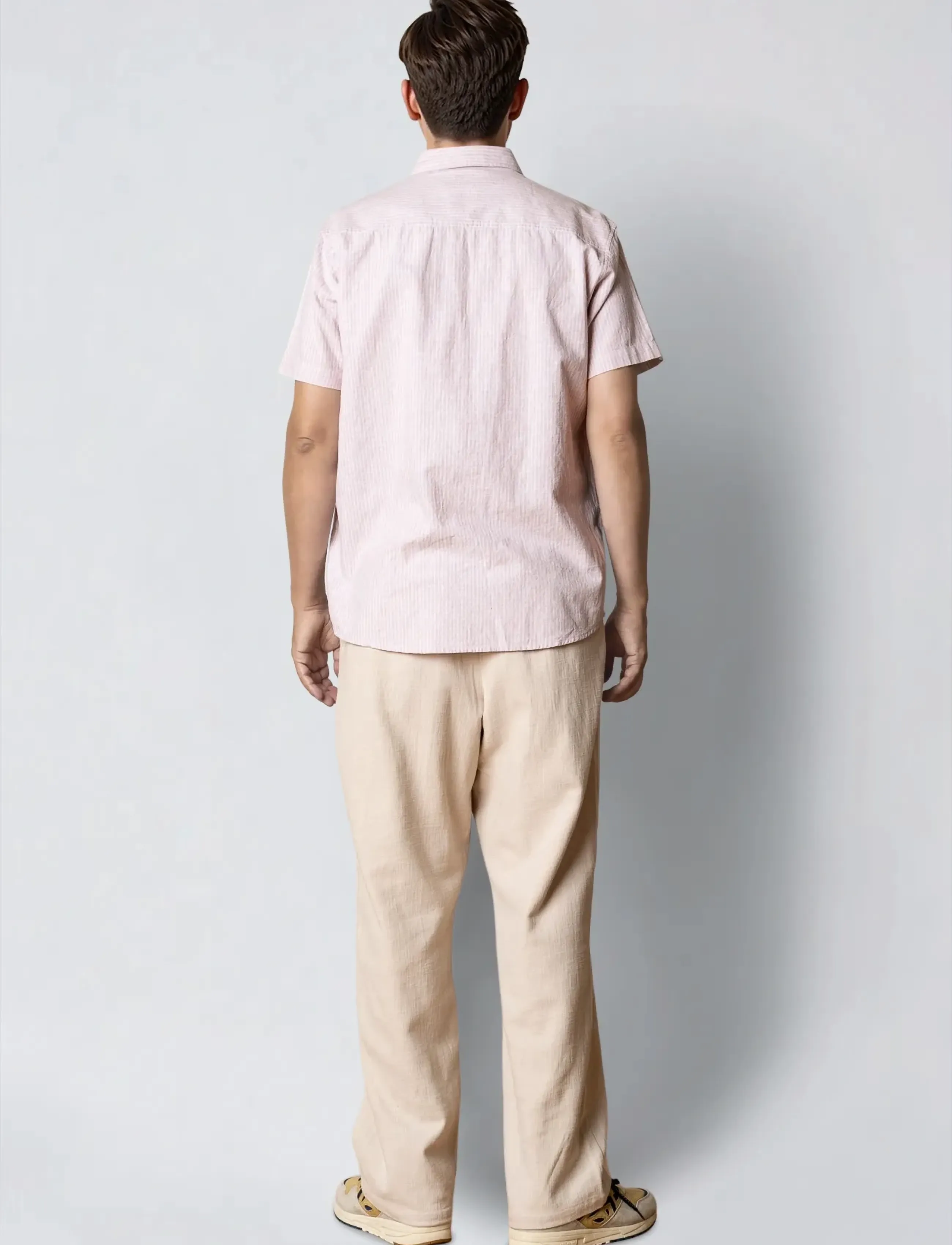 Clean Cut Copenhagen - Luca striped S/S shirt - kortærmede skjorter - violet ice/white - 5