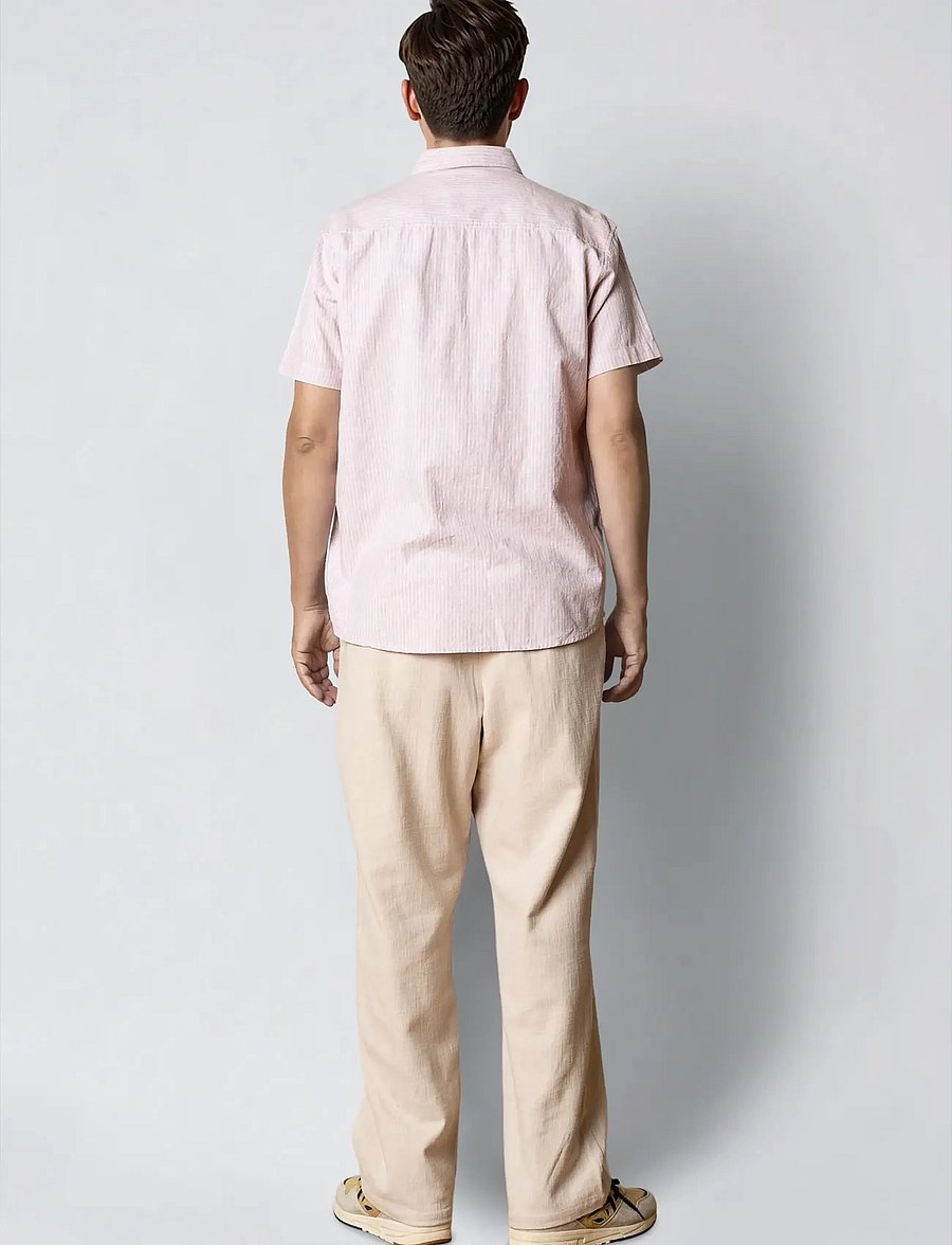 Clean Cut Copenhagen - Luca striped S/S shirt - kurzarmhemden - violet ice/white - 5