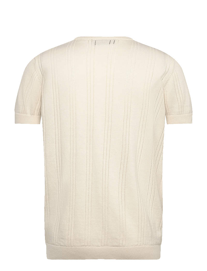 Clean Cut Copenhagen - Robyn knitted t-shirt - kortärmade t-shirts - ecru - 2