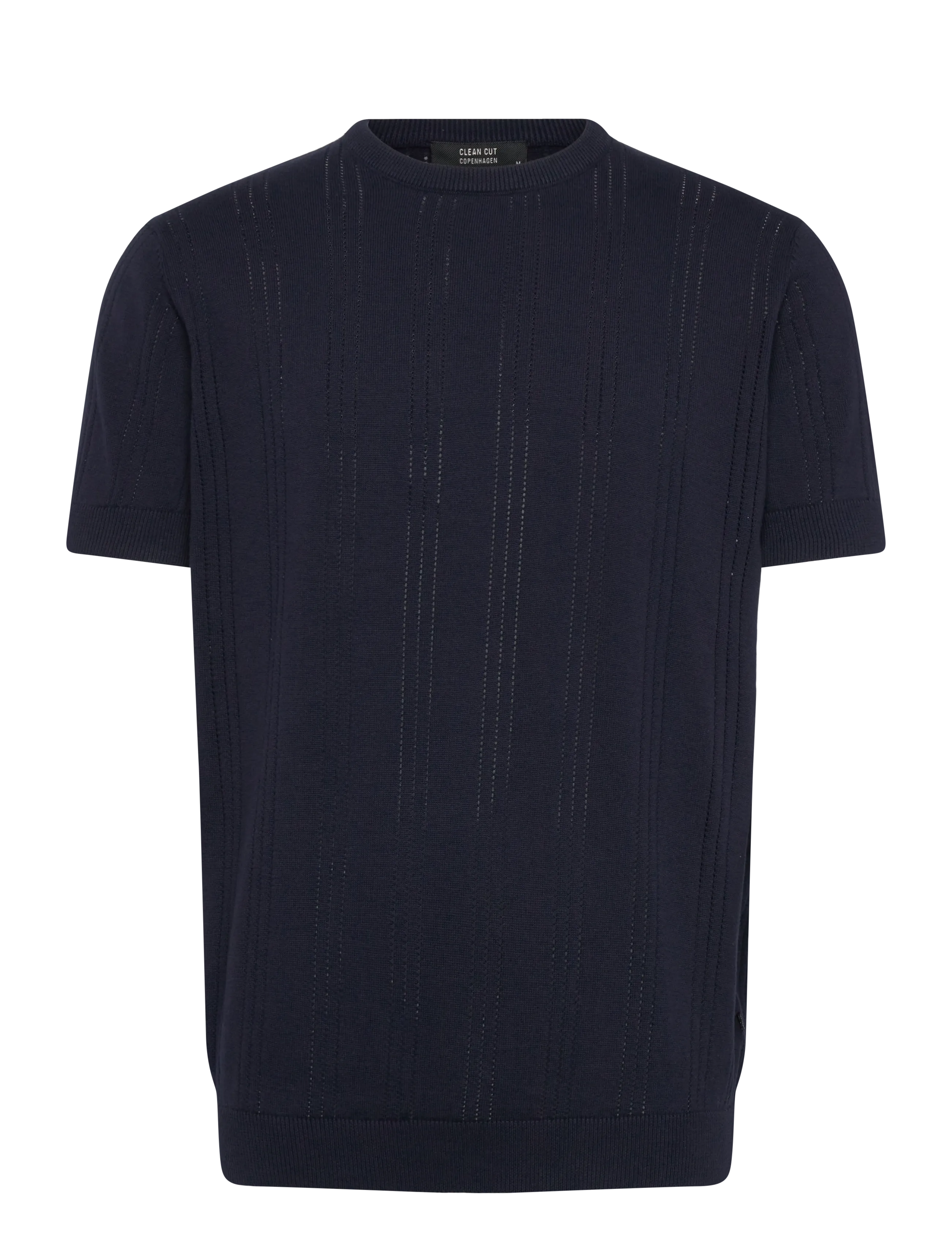 Clean Cut Copenhagen Robyn knitted t-shirt - Clean Cut Copenhagen - NAVY / navy