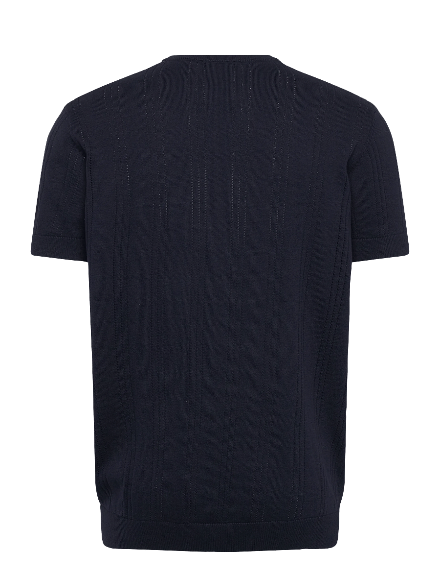 Clean Cut Copenhagen - Robyn knitted t-shirt - lühikeste varrukatega t-särgid - navy - 2