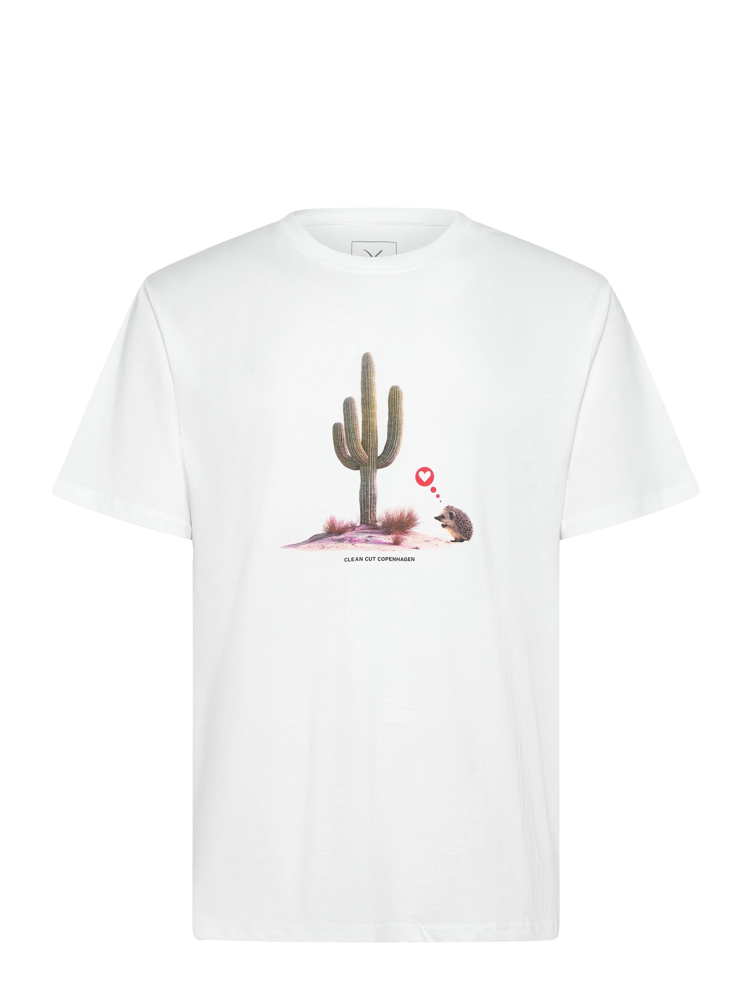 Clean Cut Copenhagen Cactus Love t-shirt - Clean Cut Copenhagen - WHITE / white