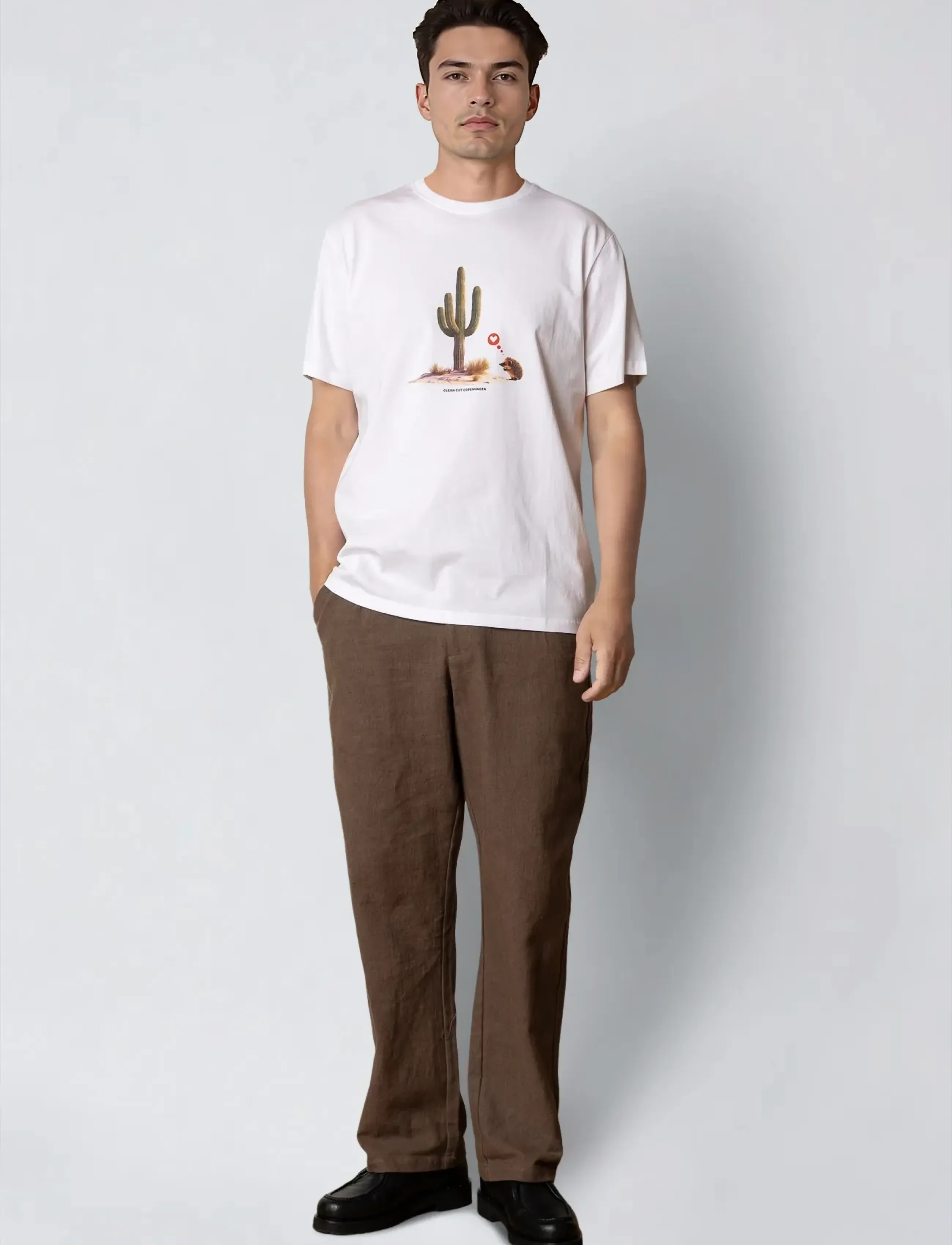 Clean Cut Copenhagen - Cactus Love t-shirt - kortærmede t-shirts - white - 3