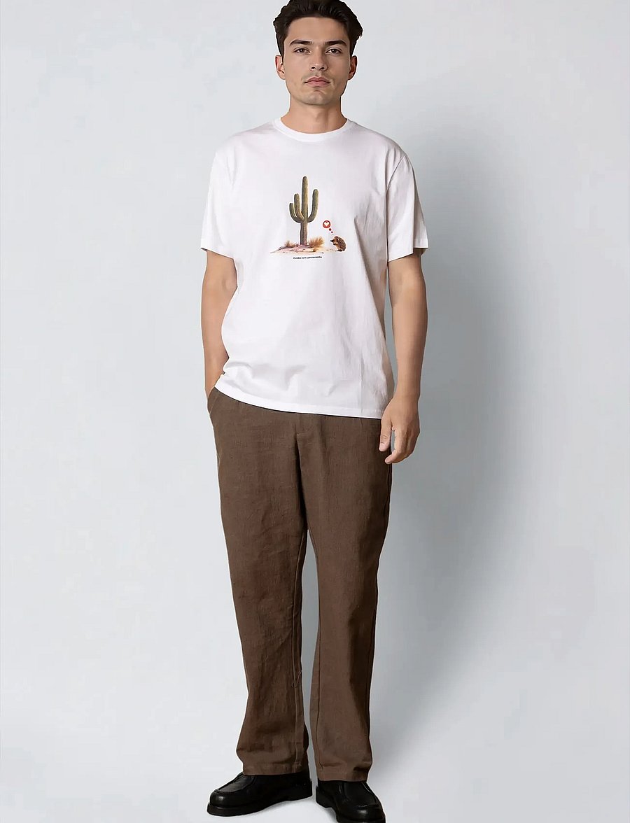 Clean Cut Copenhagen - Cactus Love t-shirt - kurzärmelig - white - 3