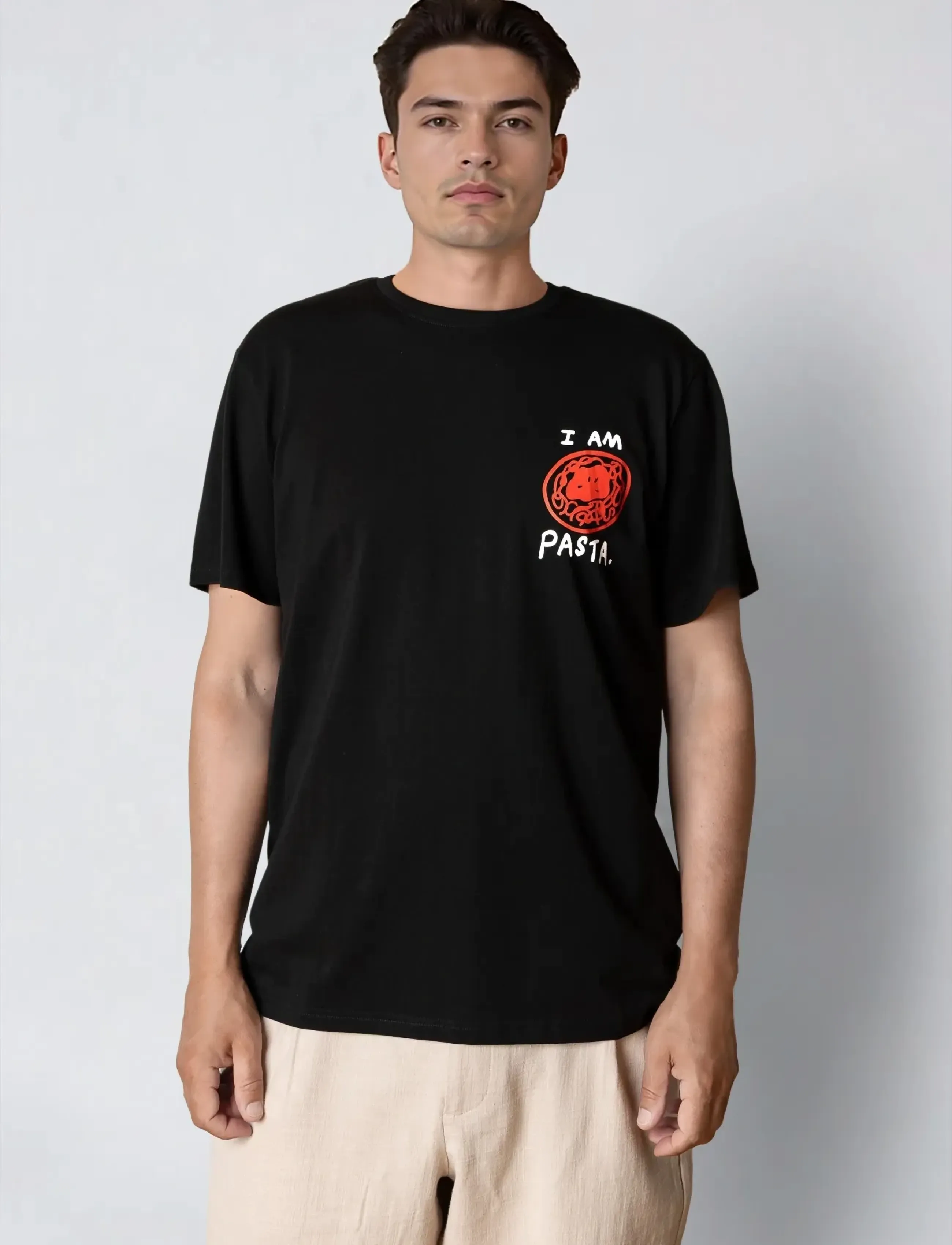 Clean Cut Copenhagen Pasta T-Shirt, Mænd, Pasta T-shirt, Sort, Str: M