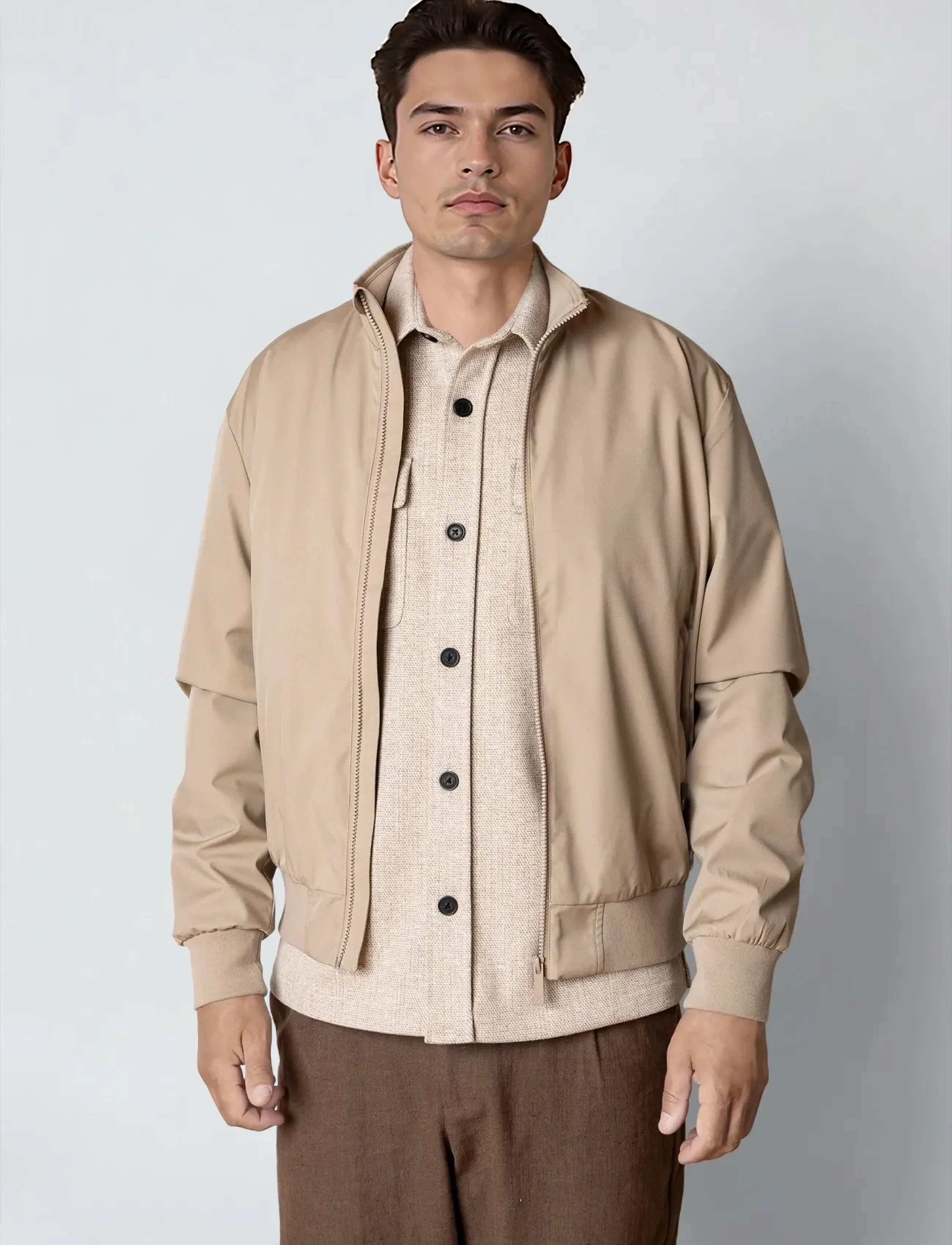 Clean Cut Copenhagen Adam Jacket, Mænd, Bomberjakke, Beige, Str: L