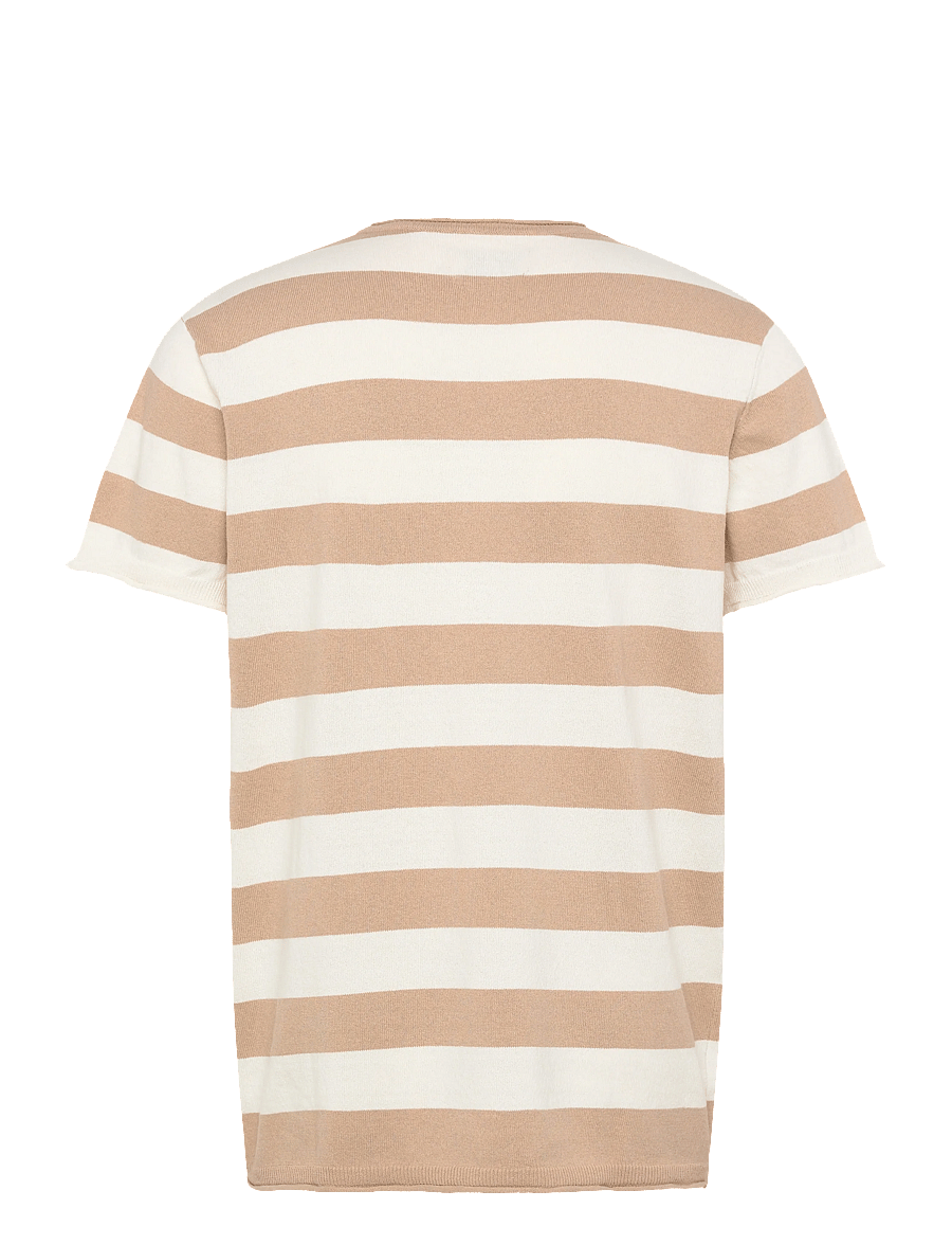 Clean Cut Copenhagen - Milas knitted t-shirt - kortærmede t-shirts - shitake/ecru - 2