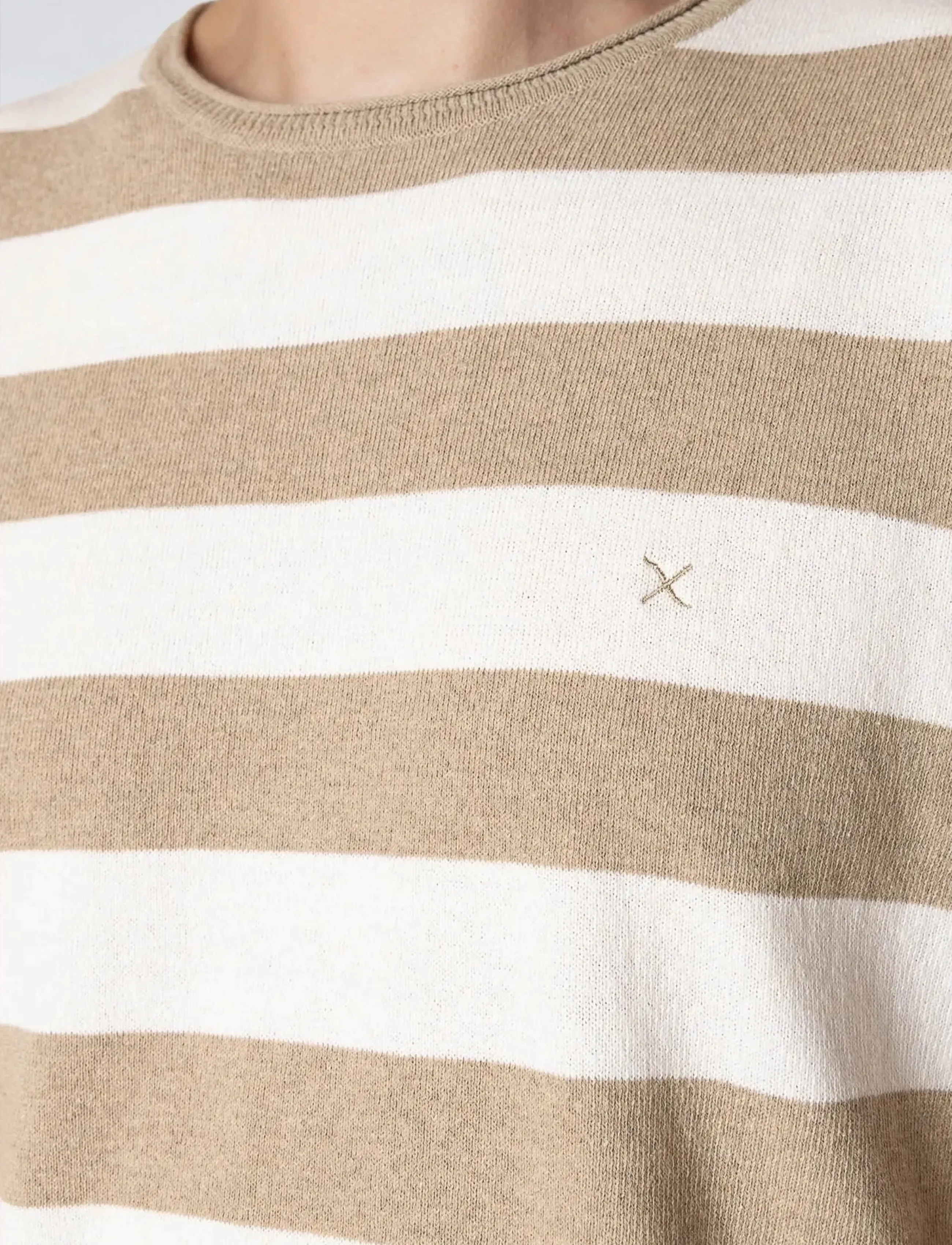 Clean Cut Copenhagen - Milas knitted t-shirt - kortærmede t-shirts - shitake/ecru - 4