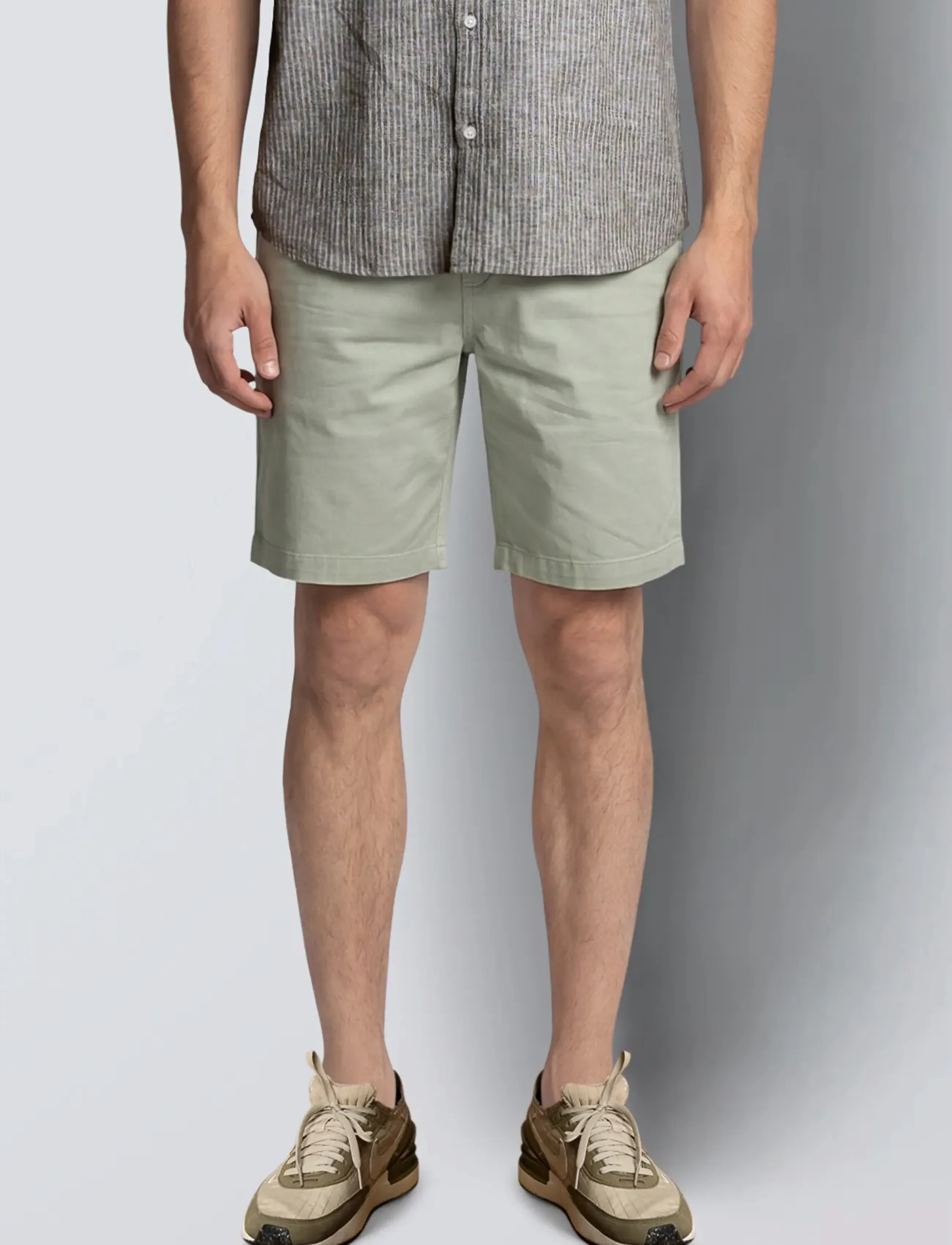 Clean Cut Copenhagen Mitchell Twill Shorts, Herren, Twill Shorts, Khakigrün, Gr.L