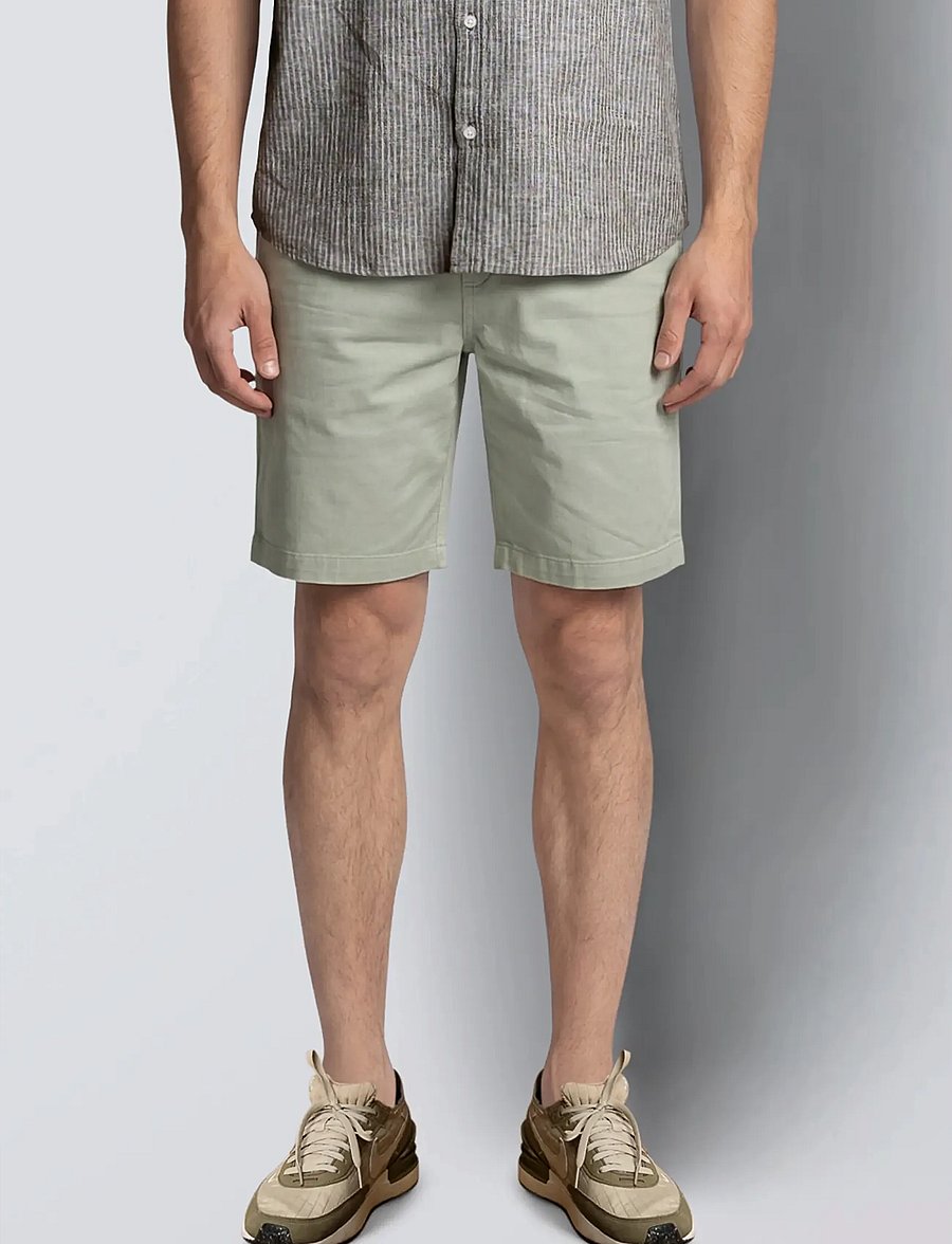 Clean Cut Copenhagen - Mitchell Twill Shorts - chinos shorts - desert sage - 0