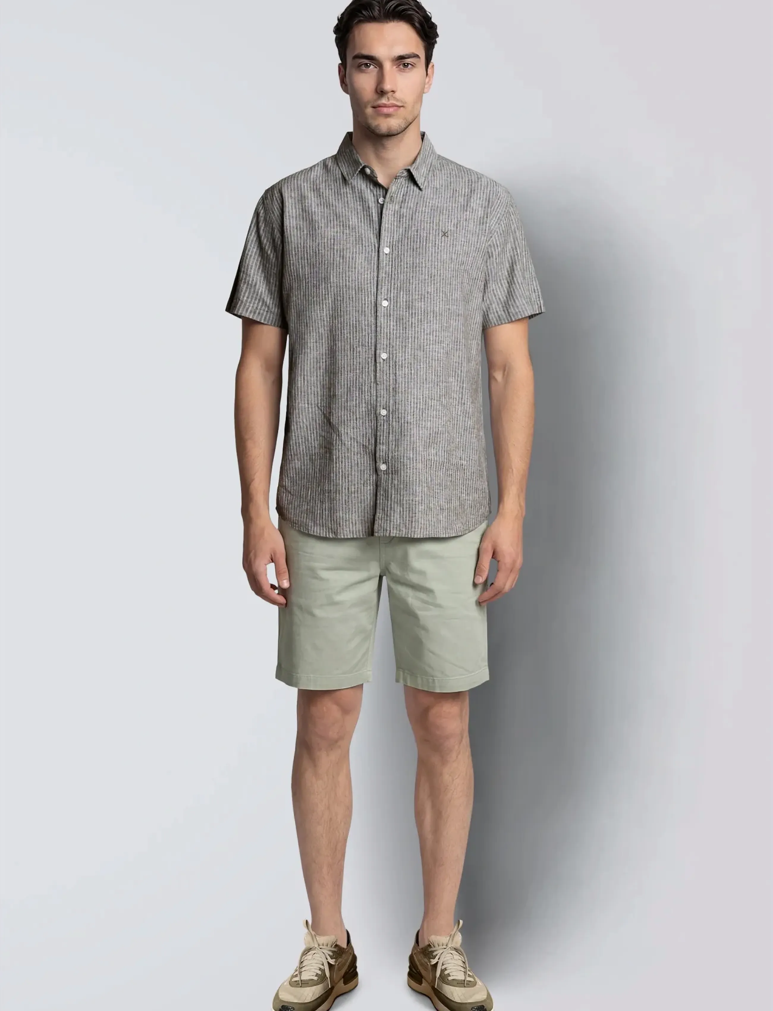 Clean Cut Copenhagen - Mitchell Twill Shorts - chinos shorts - desert sage - 3
