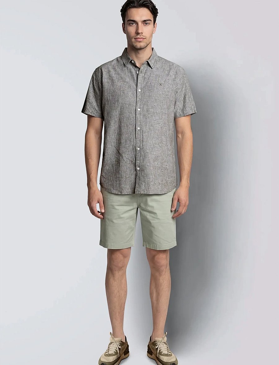 Clean Cut Copenhagen - Mitchell Twill Shorts - chinos shorts - desert sage - 3