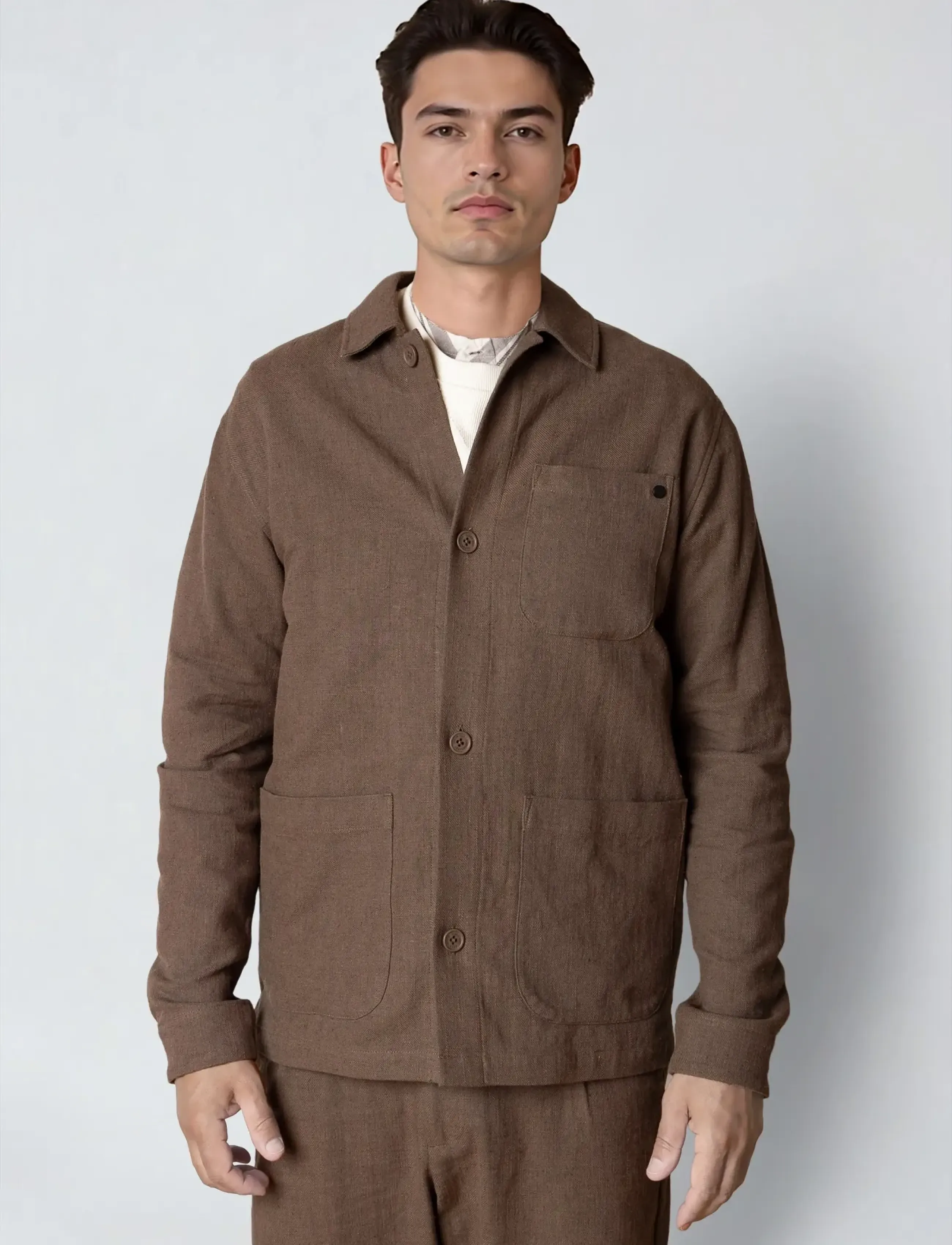 Clean Cut Copenhagen Chester Jacket - Overshirts - SHITAKE / brown