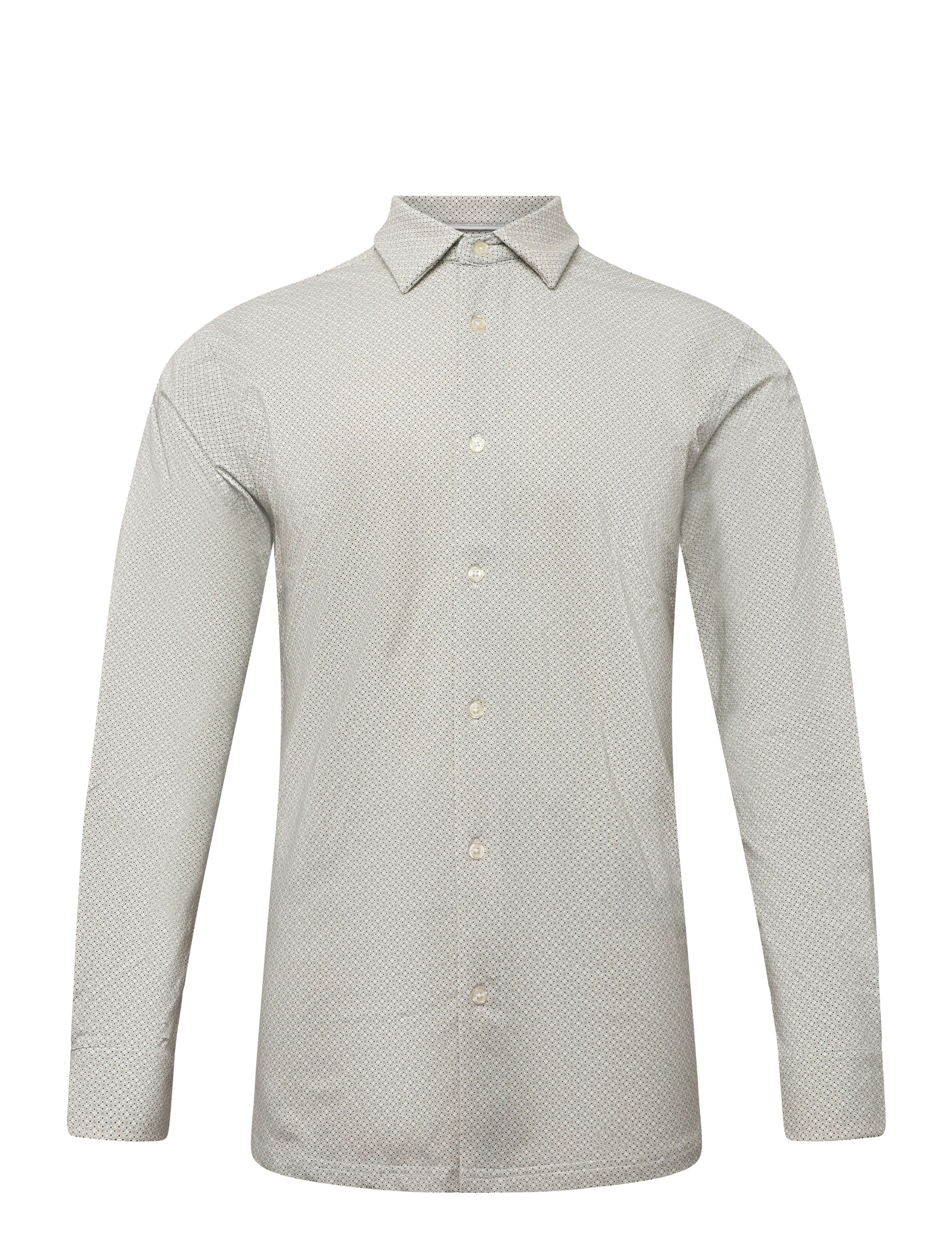 Clean Cut Copenhagen Emil AOP stretch shirt - Clean Cut Copenhagen - ECRU/BRINDLE BEIGE / beige