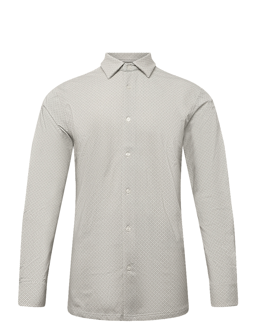 Clean Cut Copenhagen - Emil AOP stretch shirt - pattern shirts - ecru/brindle beige - 0