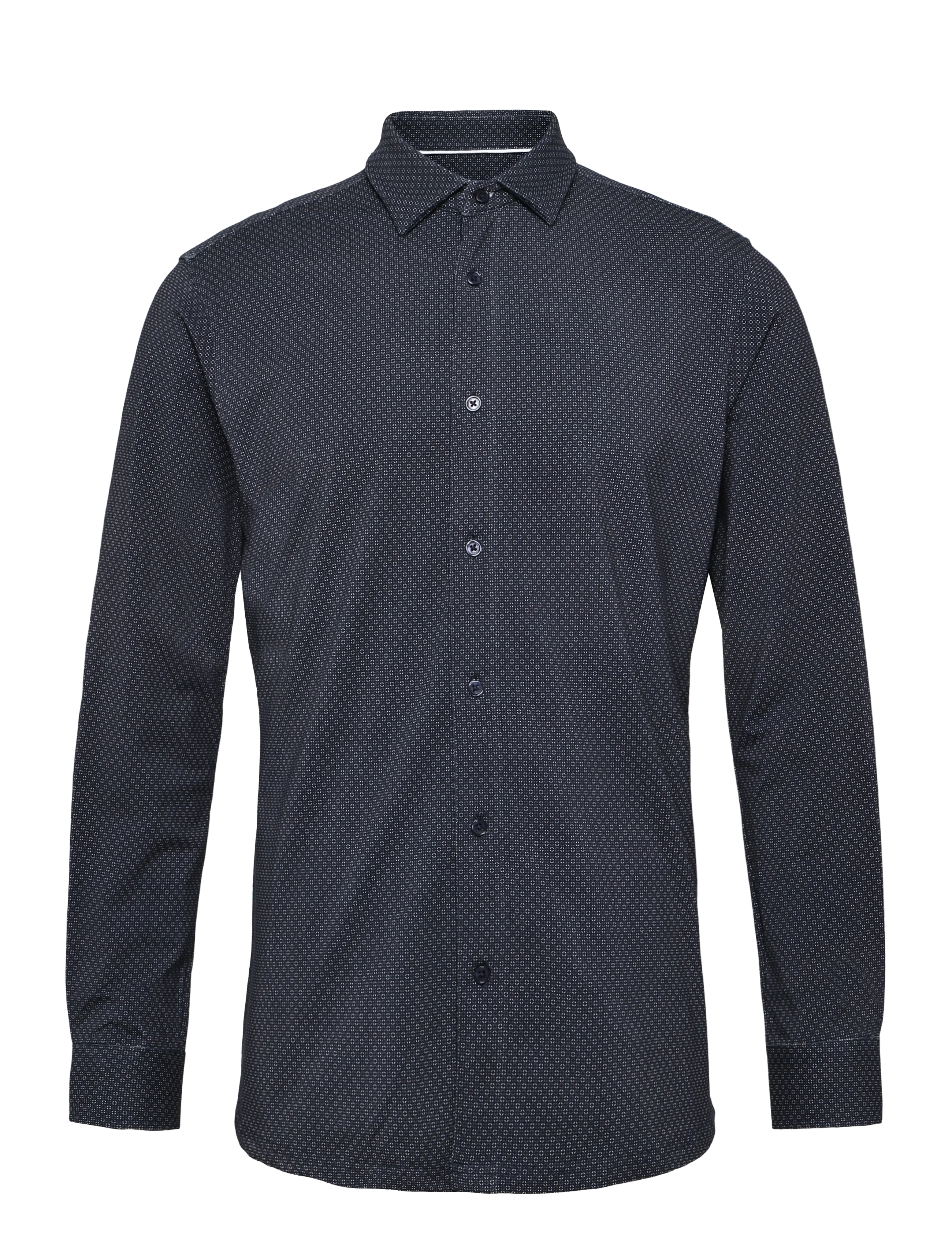 Clean Cut Copenhagen Emil AOP stretch shirt - Casual skjortor - NAVY/HUCKLEBERRY / navy
