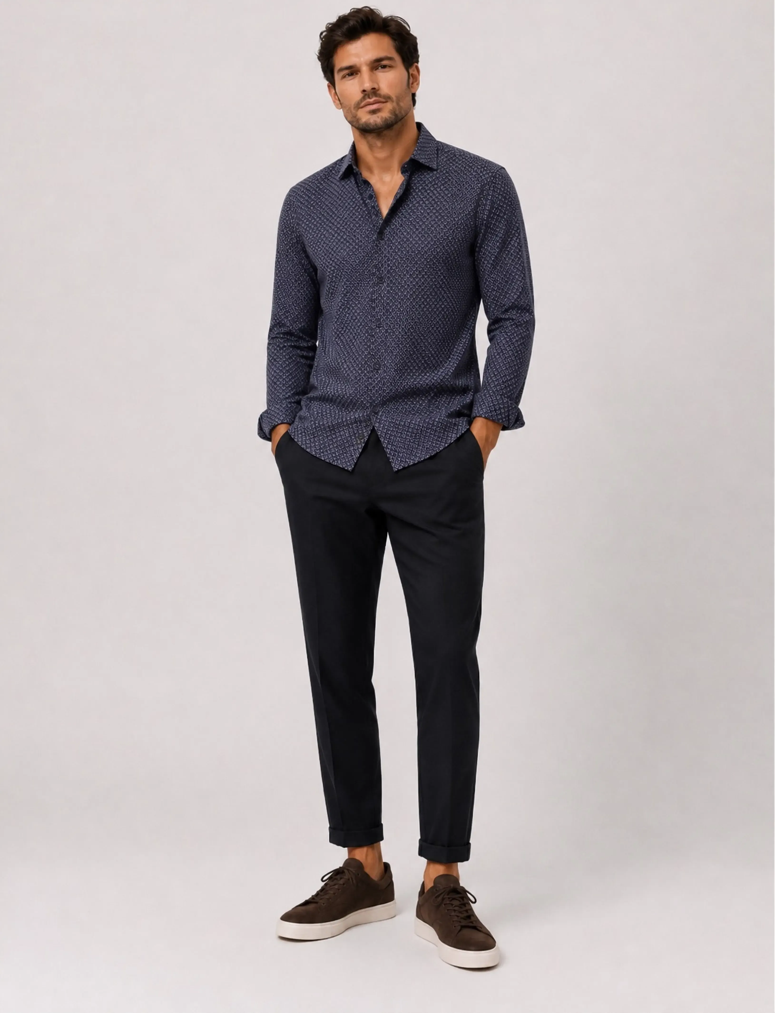 Clean Cut Copenhagen Emil Aop Stretch Shirt casual skjortor herr – bild 2