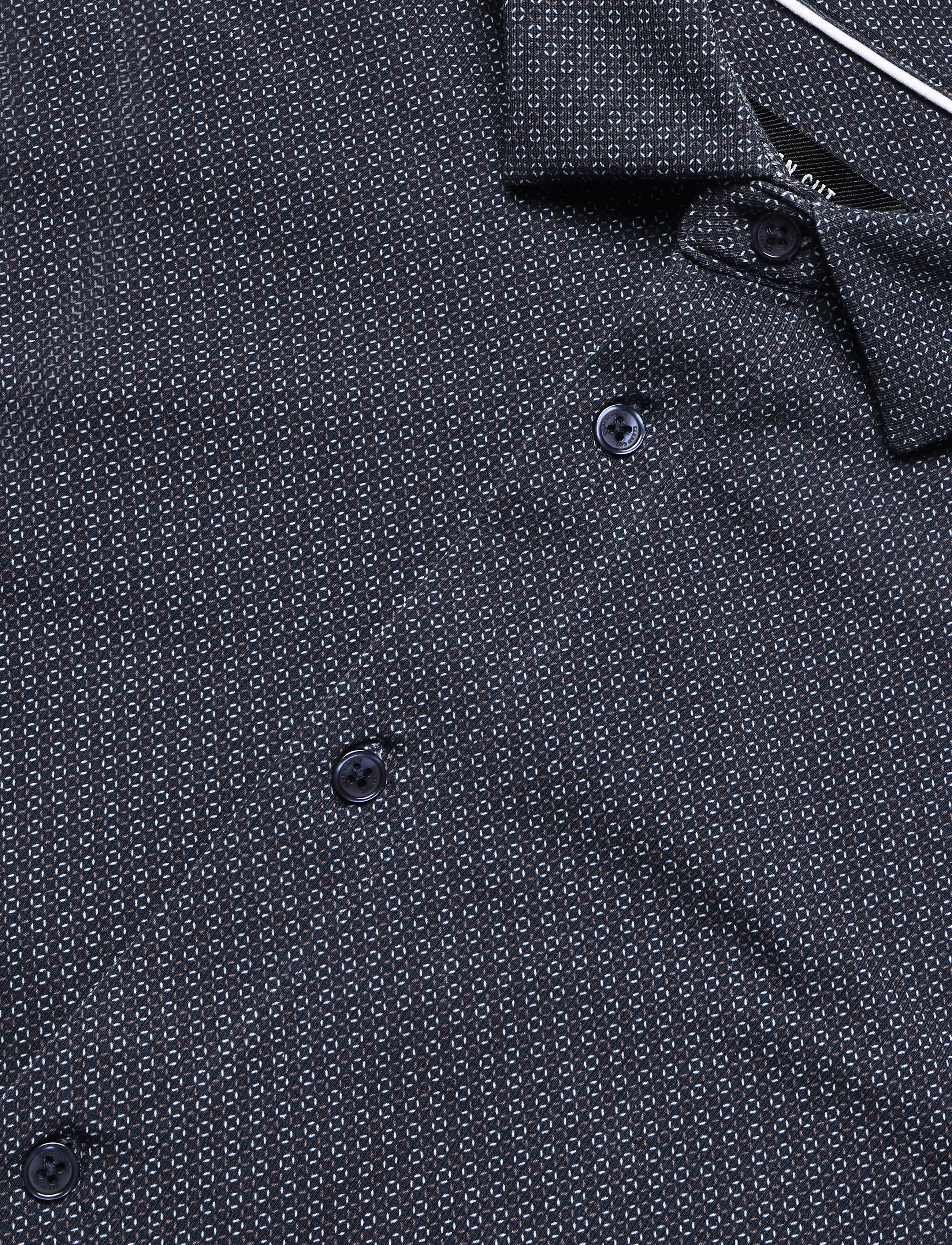 Clean Cut Copenhagen - Emil AOP stretch shirt - mönstrade skjortor - navy/huckleberry - 2