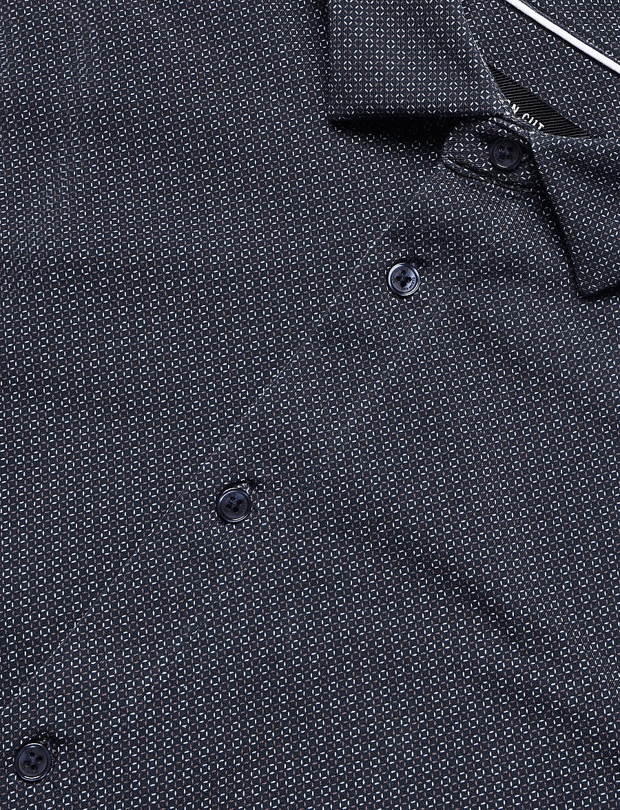Clean Cut Copenhagen - Emil AOP stretch shirt - mönstrade skjortor - navy/huckleberry - 2