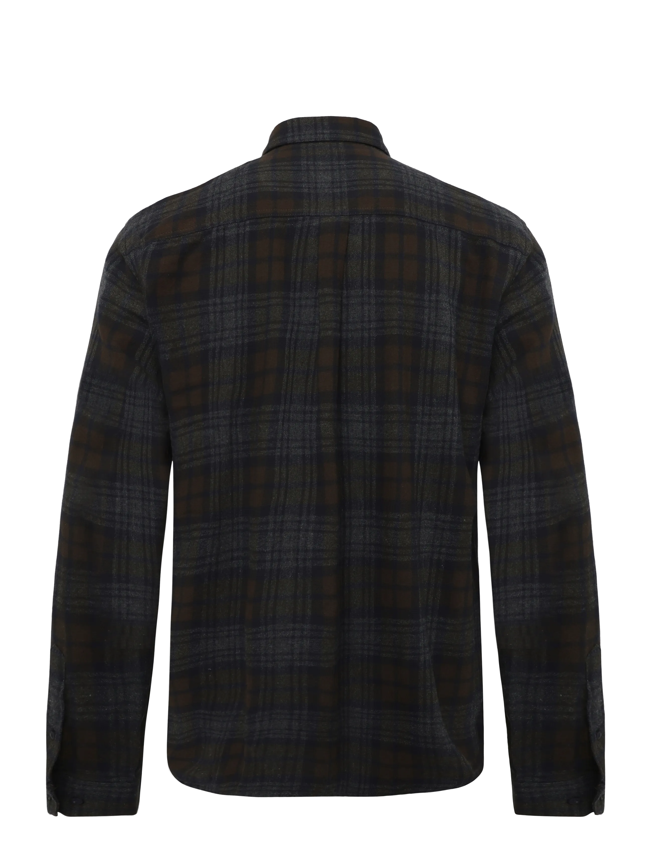 Clean Cut Copenhagen - Eske checked flannel shirt - dark brown/grey melange - 2