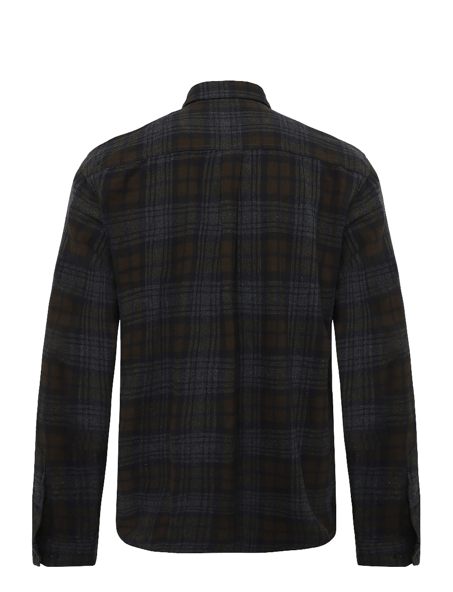 Clean Cut Copenhagen - Eske checked flannel shirt - dark brown/grey melange - 2