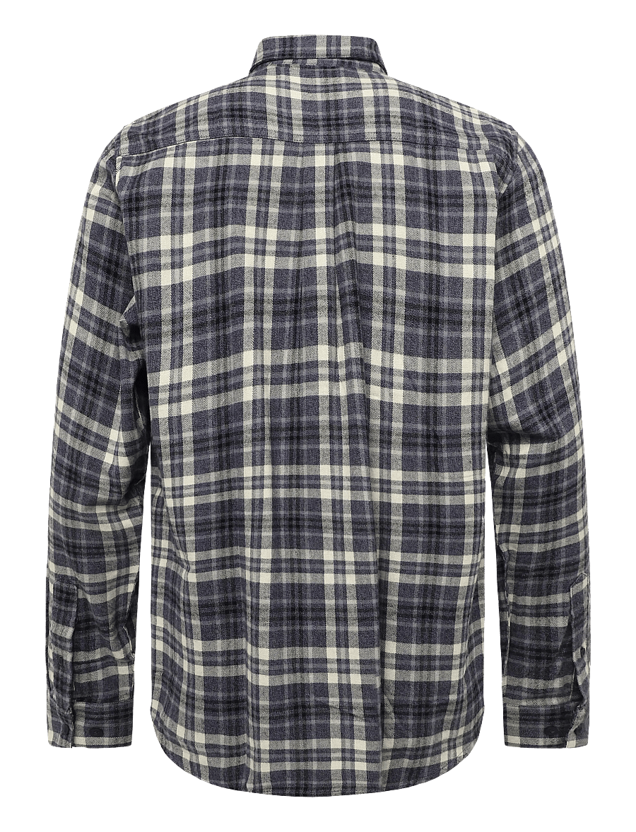 Clean Cut Copenhagen - Eske checked flannel shirt - flannel-skjorter - navy/dusty blue - 2