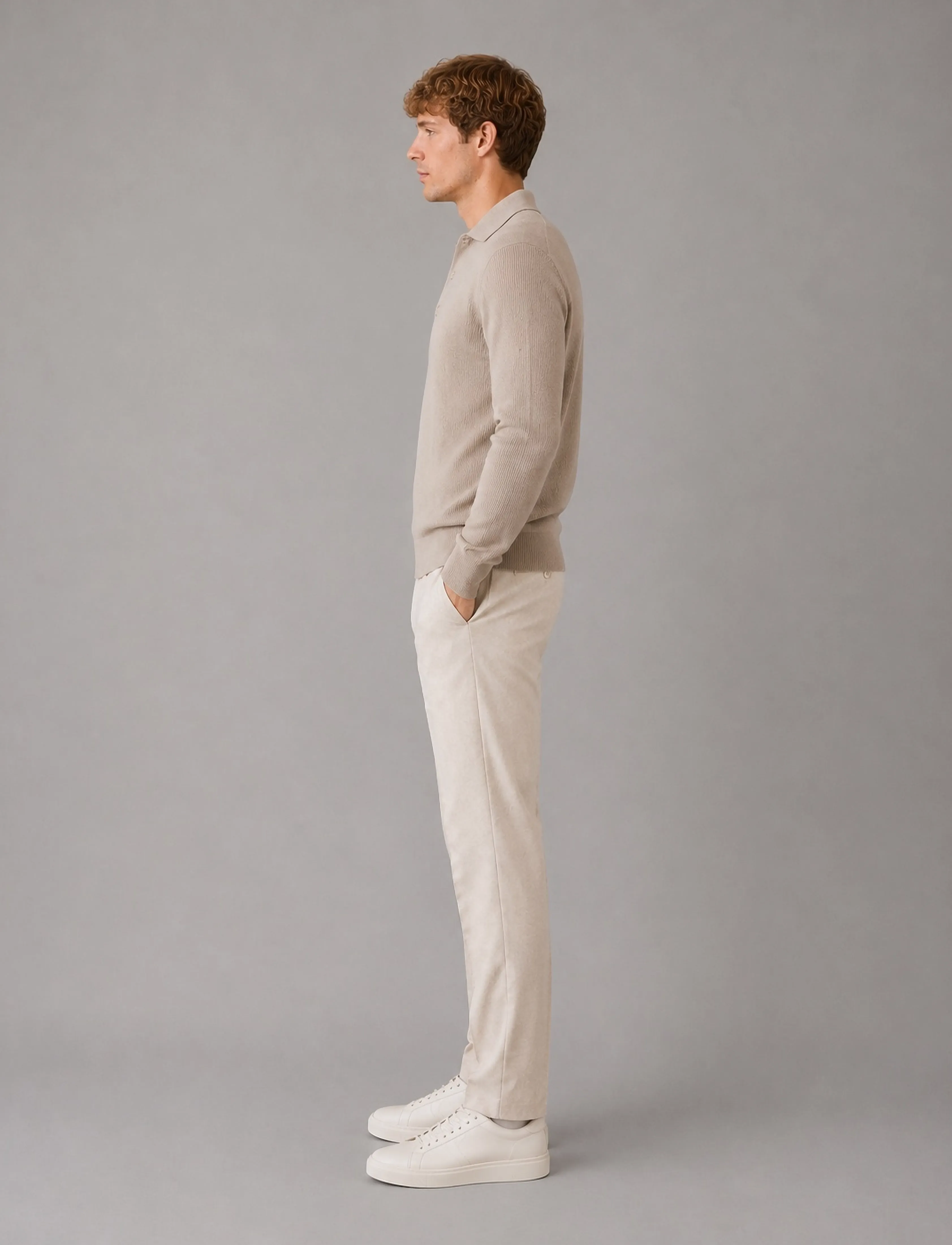 Clean Cut Copenhagen - Mario polo knit - brindle beige - 3