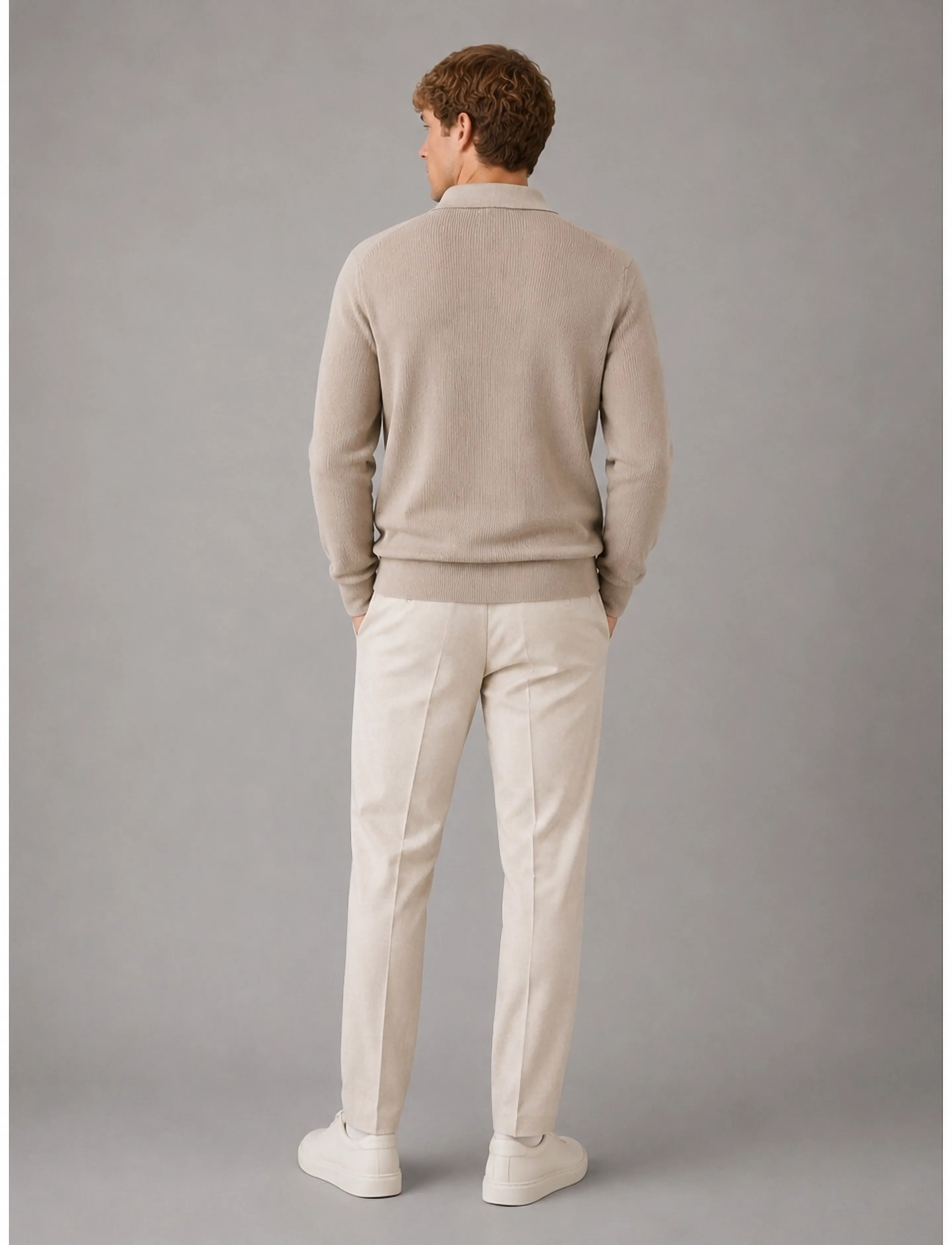 Clean Cut Copenhagen - Mario polo knit - brindle beige - 4