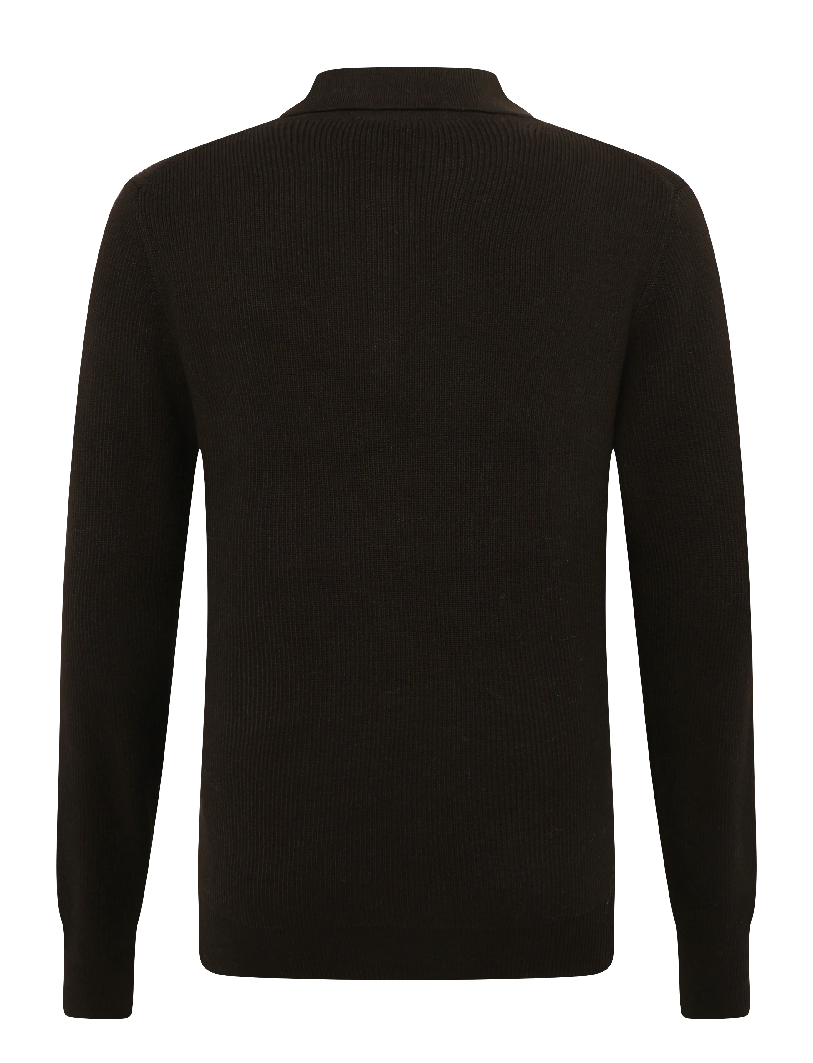 Clean Cut Copenhagen - Mario polo knit - long-sleeved knitted polos - dark brown - 2