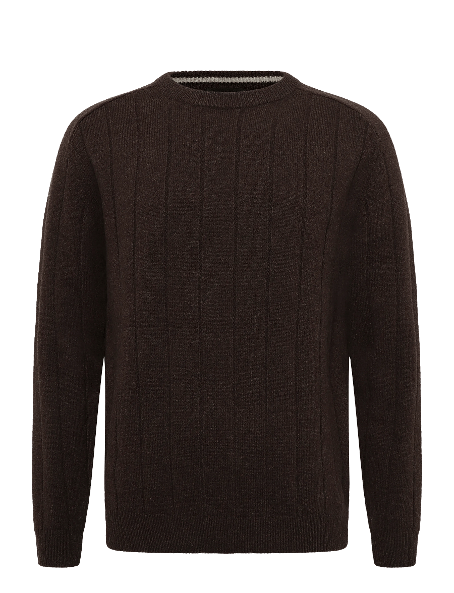 Clean Cut Copenhagen - Bertil cashmere knit - dark brown - 1