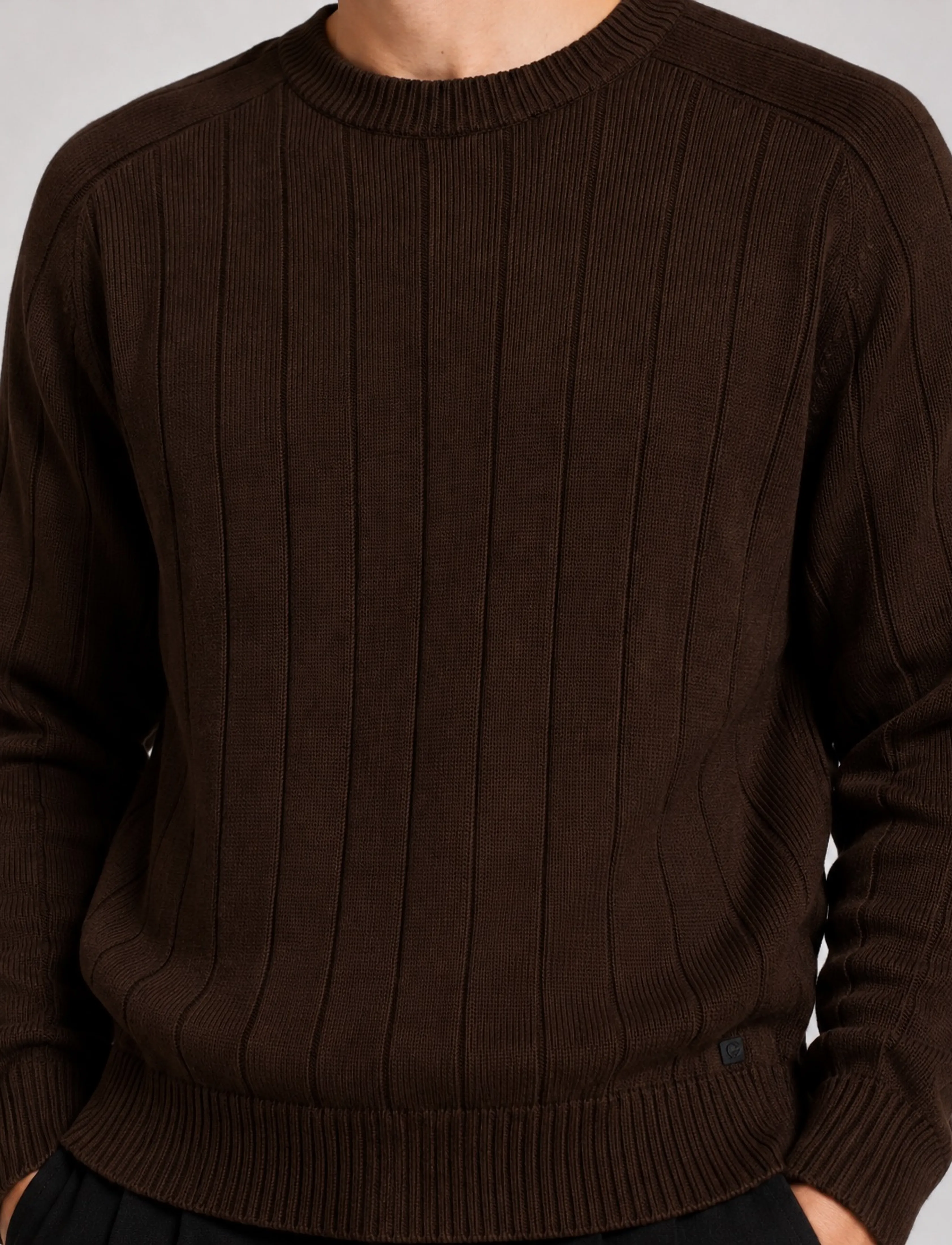 Clean Cut Copenhagen - Bertil cashmere knit - dark brown - 3