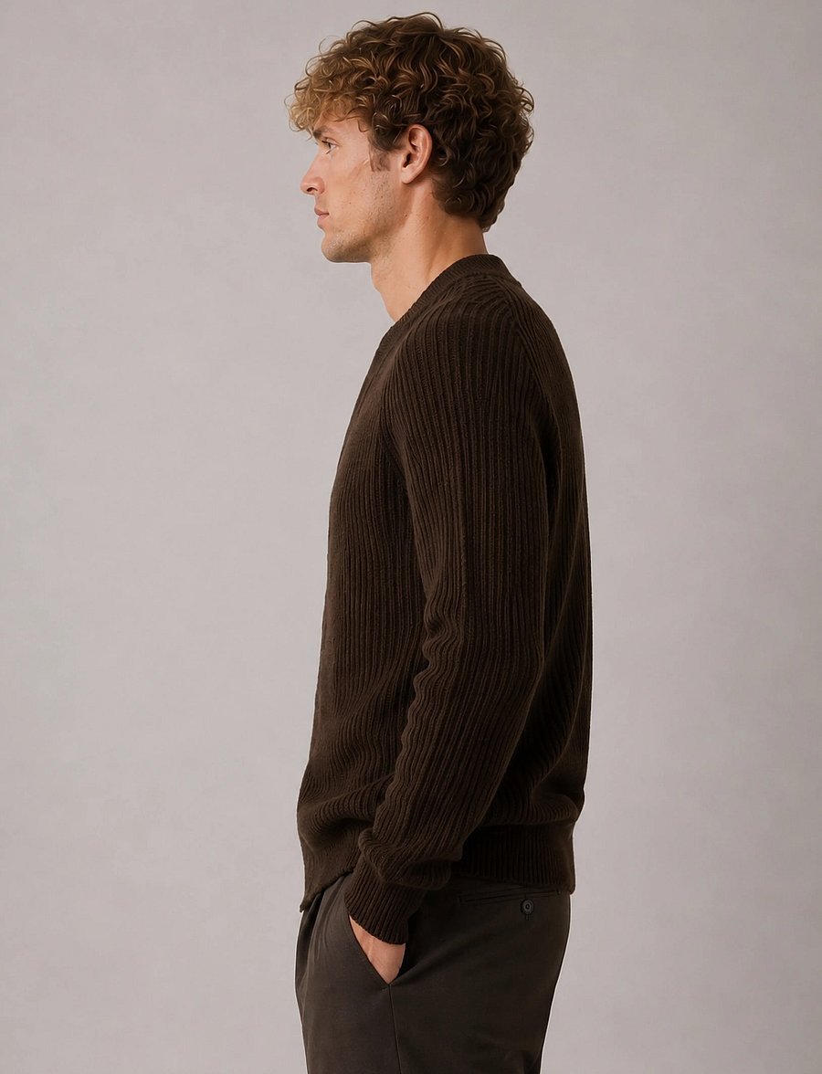 Clean Cut Copenhagen - Ludvig cardigan - dark brown melange - 5