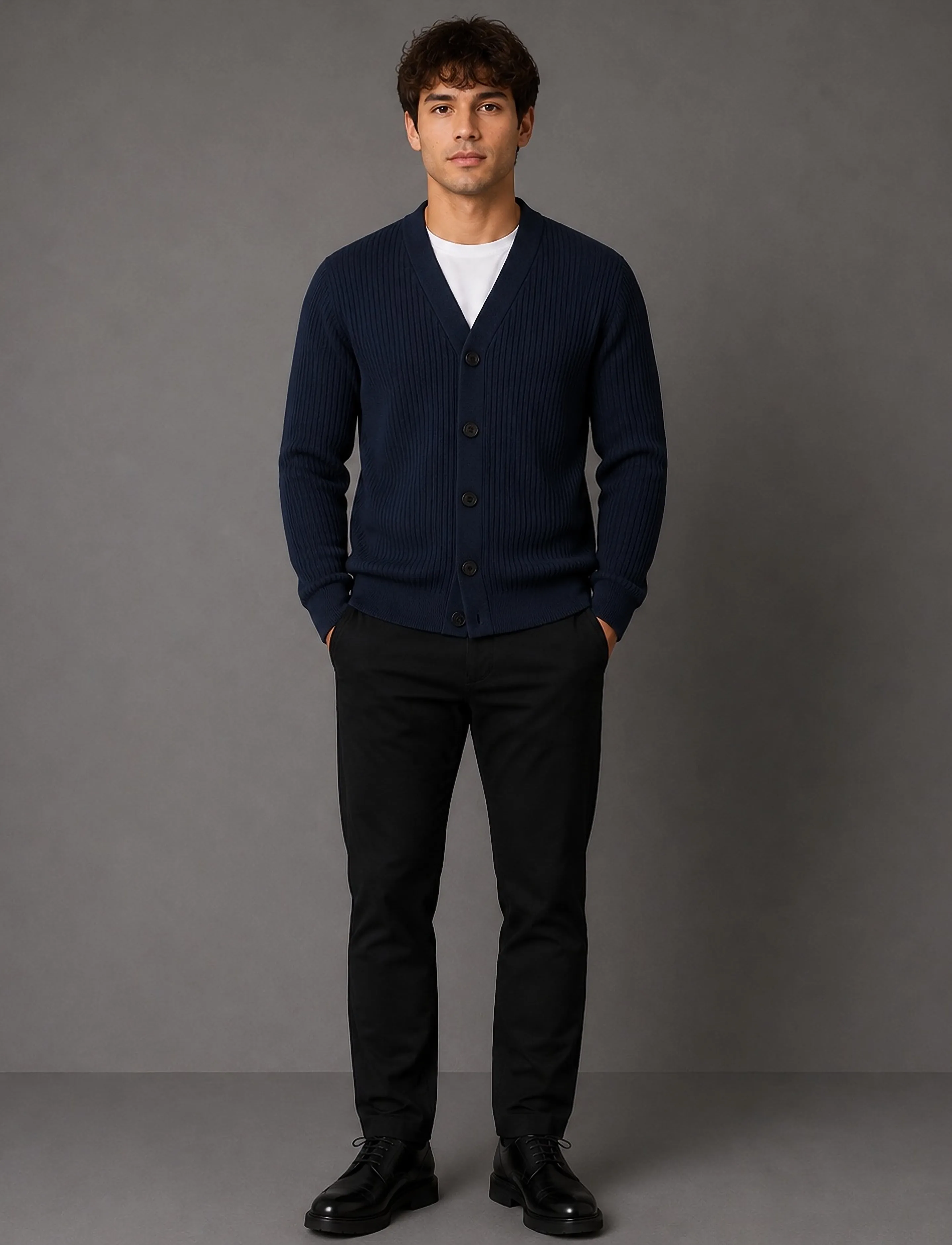 Clean Cut Copenhagen - Ludvig cardigan - cardigans - dark navy - 4