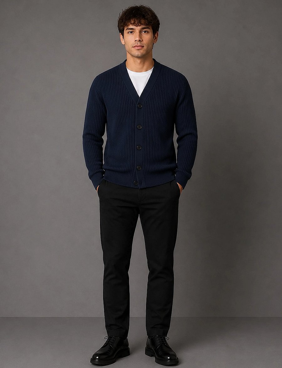 Clean Cut Copenhagen - Ludvig cardigan - cardigans - dark navy - 4