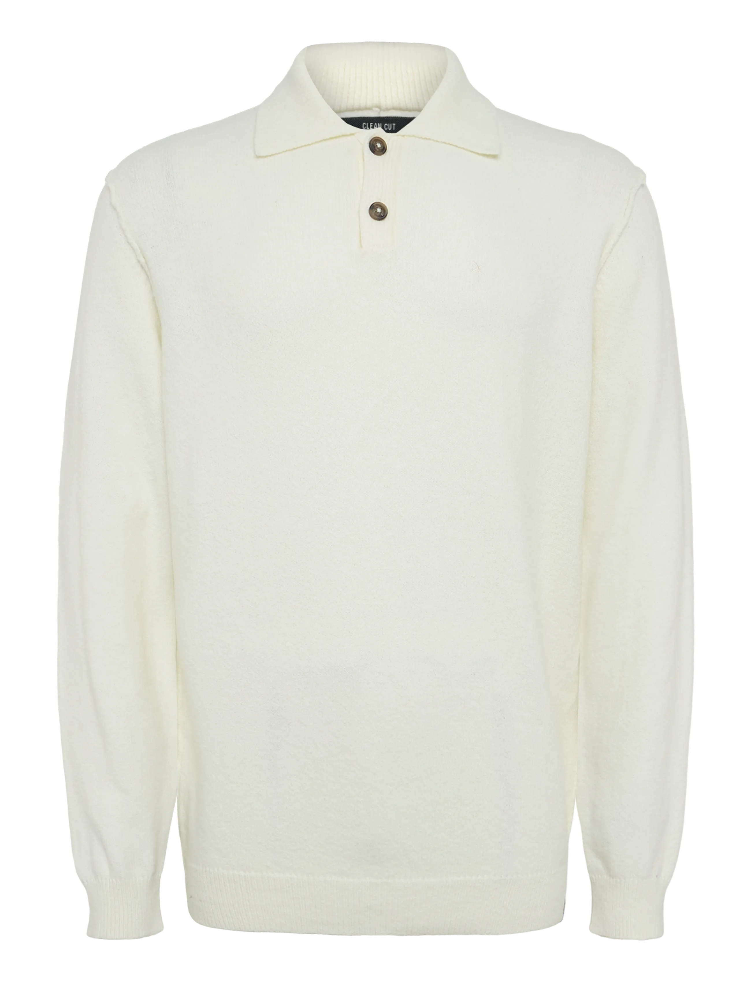 Clean Cut Copenhagen Vester polo knit - Kläder - ECRU / cream
