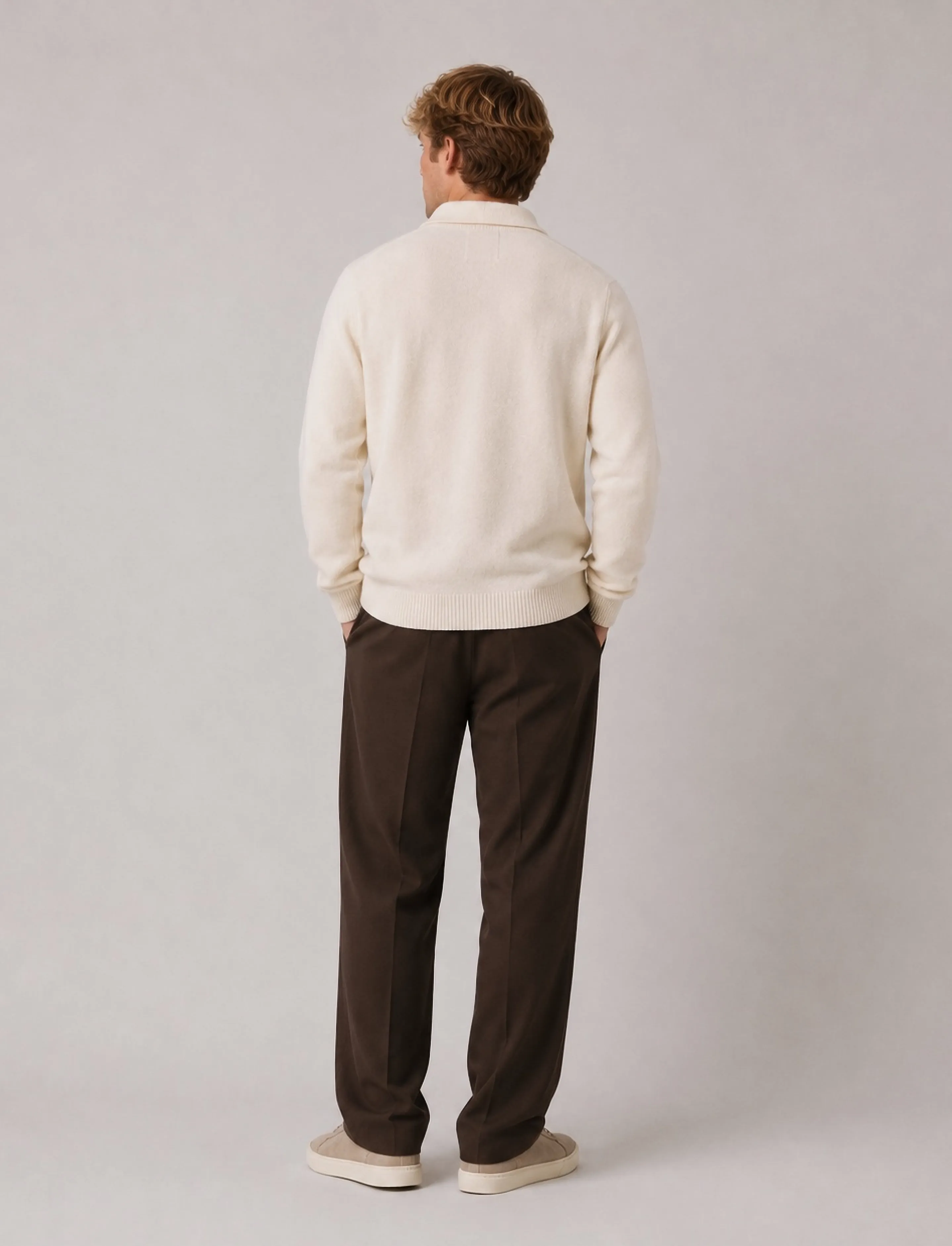 Clean Cut Copenhagen - Vester polo knit - långärmade stickade pikétröjor - ecru - 2