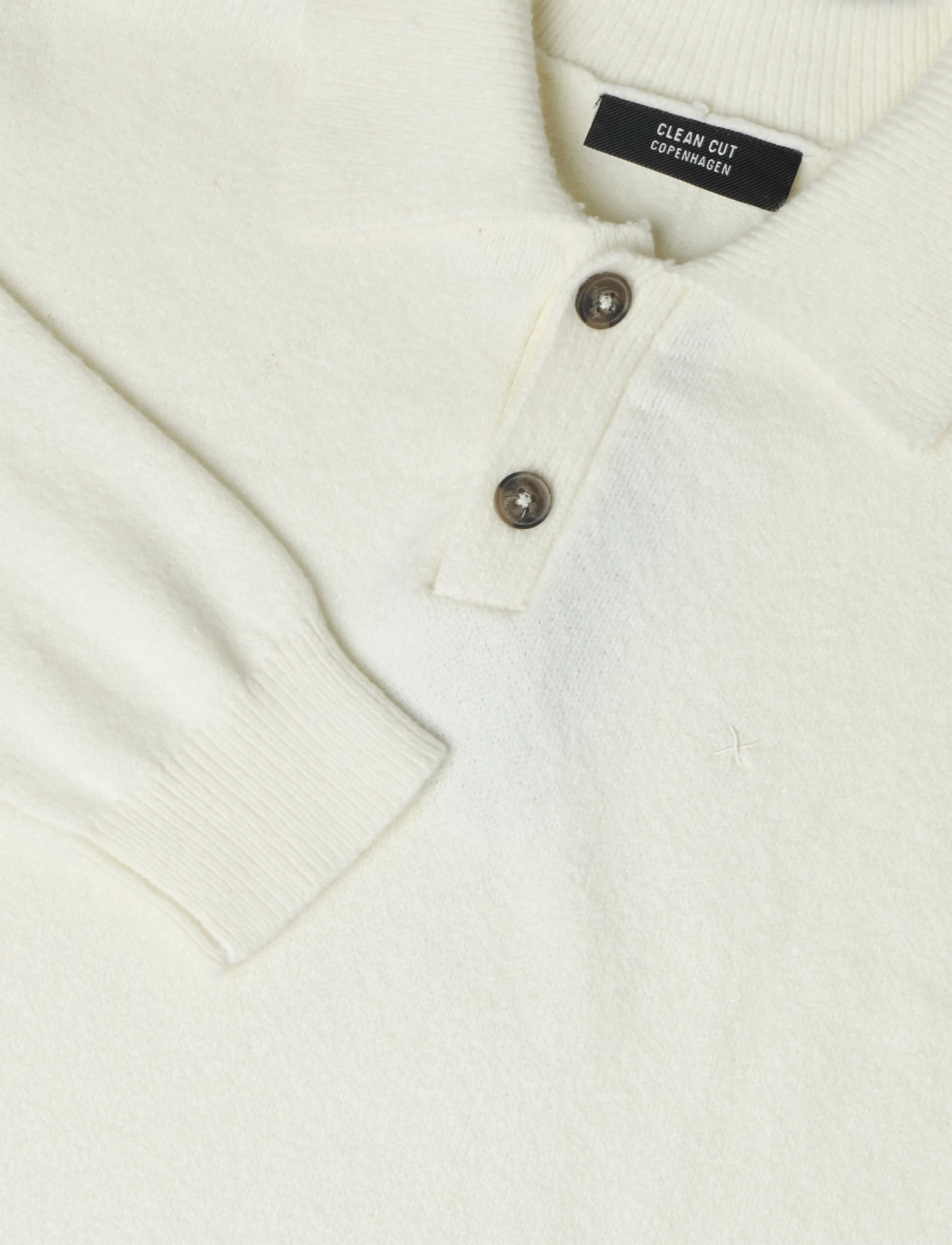 Clean Cut Copenhagen - Vester polo knit - långärmade stickade pikétröjor - ecru - 3