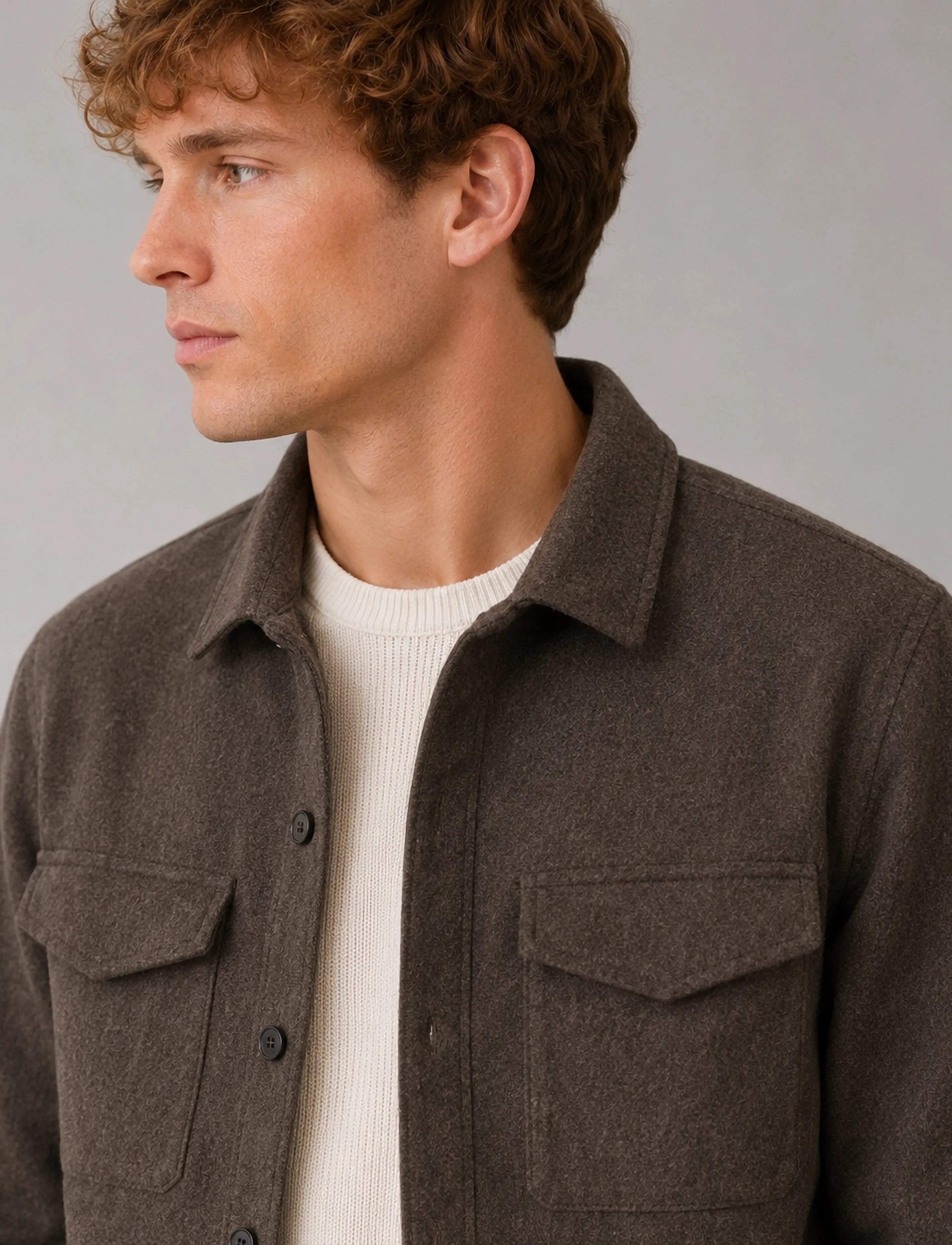 Clean Cut Copenhagen - Ditlev overshirt - dark brown - 5