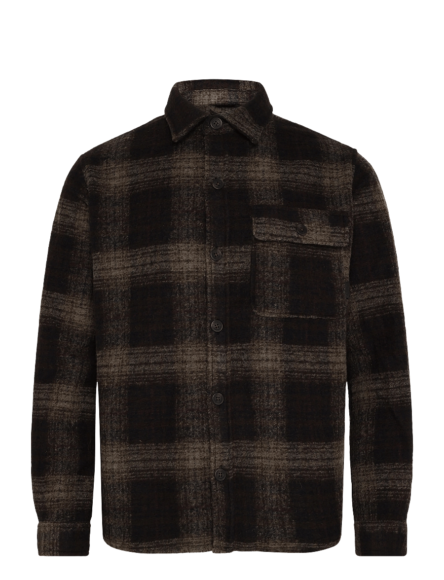 Clean Cut Copenhagen - Richard checked overshirt - dark brown/brindle beige - 1