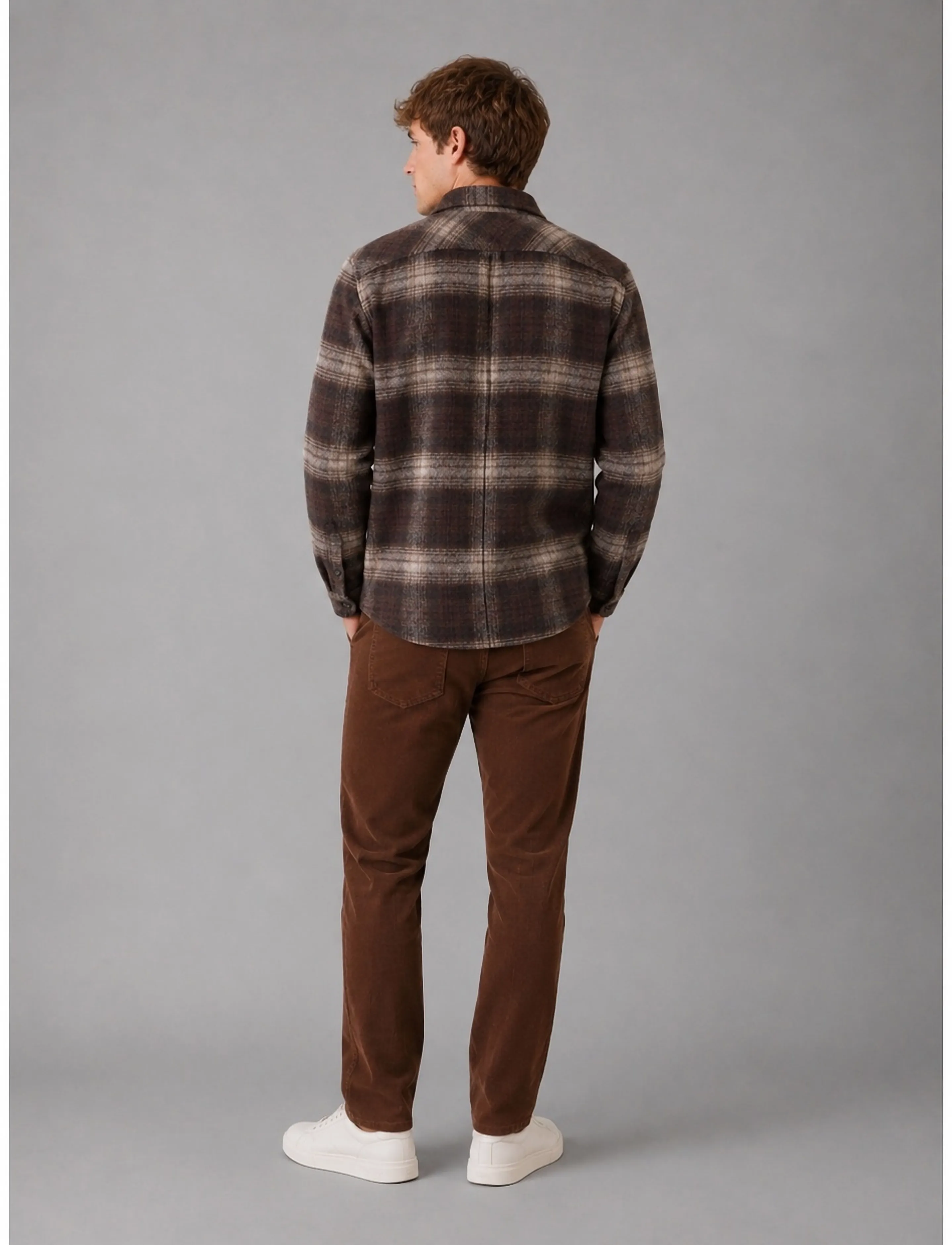 Clean Cut Copenhagen - Richard checked overshirt - dark brown/brindle beige - 4