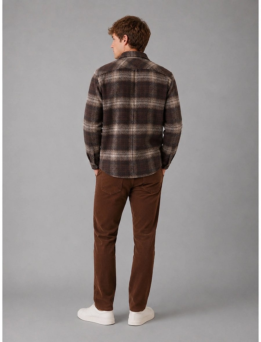 Clean Cut Copenhagen - Richard checked overshirt - dark brown/brindle beige - 4