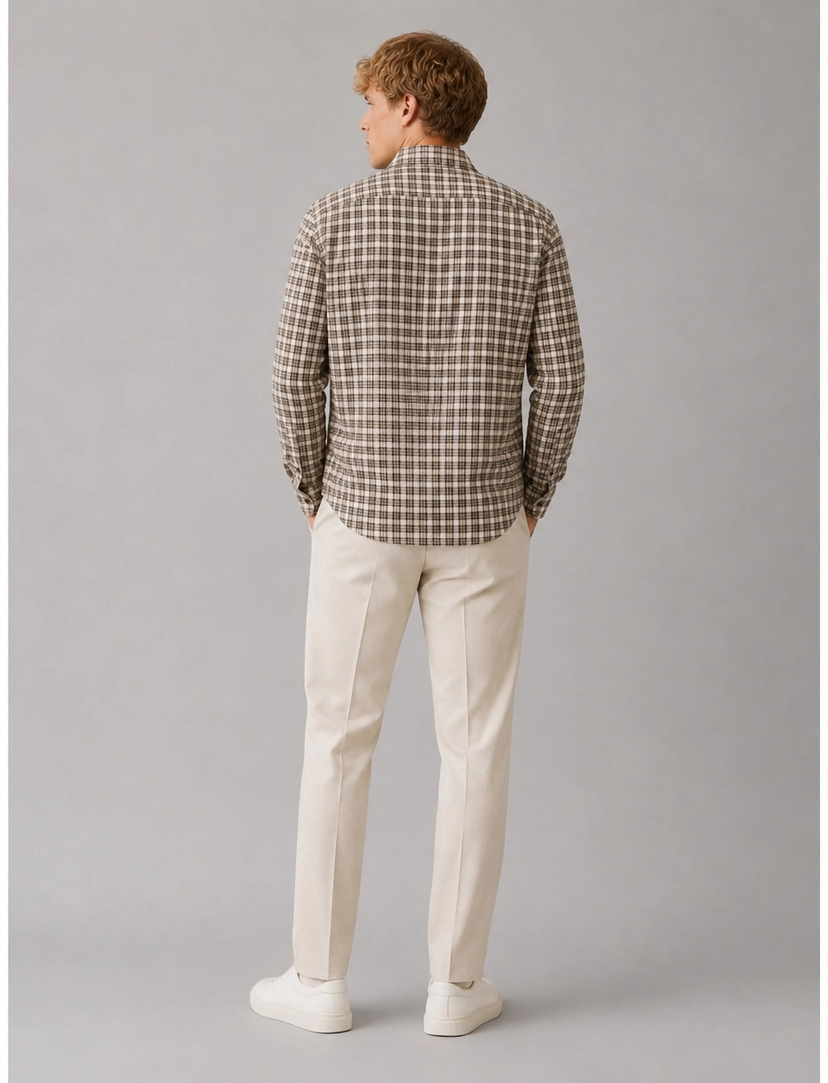 Clean Cut Copenhagen - Julius checked overshirt - ecru - 3
