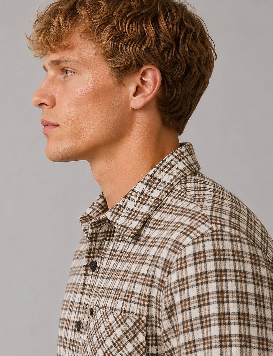 Clean Cut Copenhagen - Julius checked overshirt - ecru - 4
