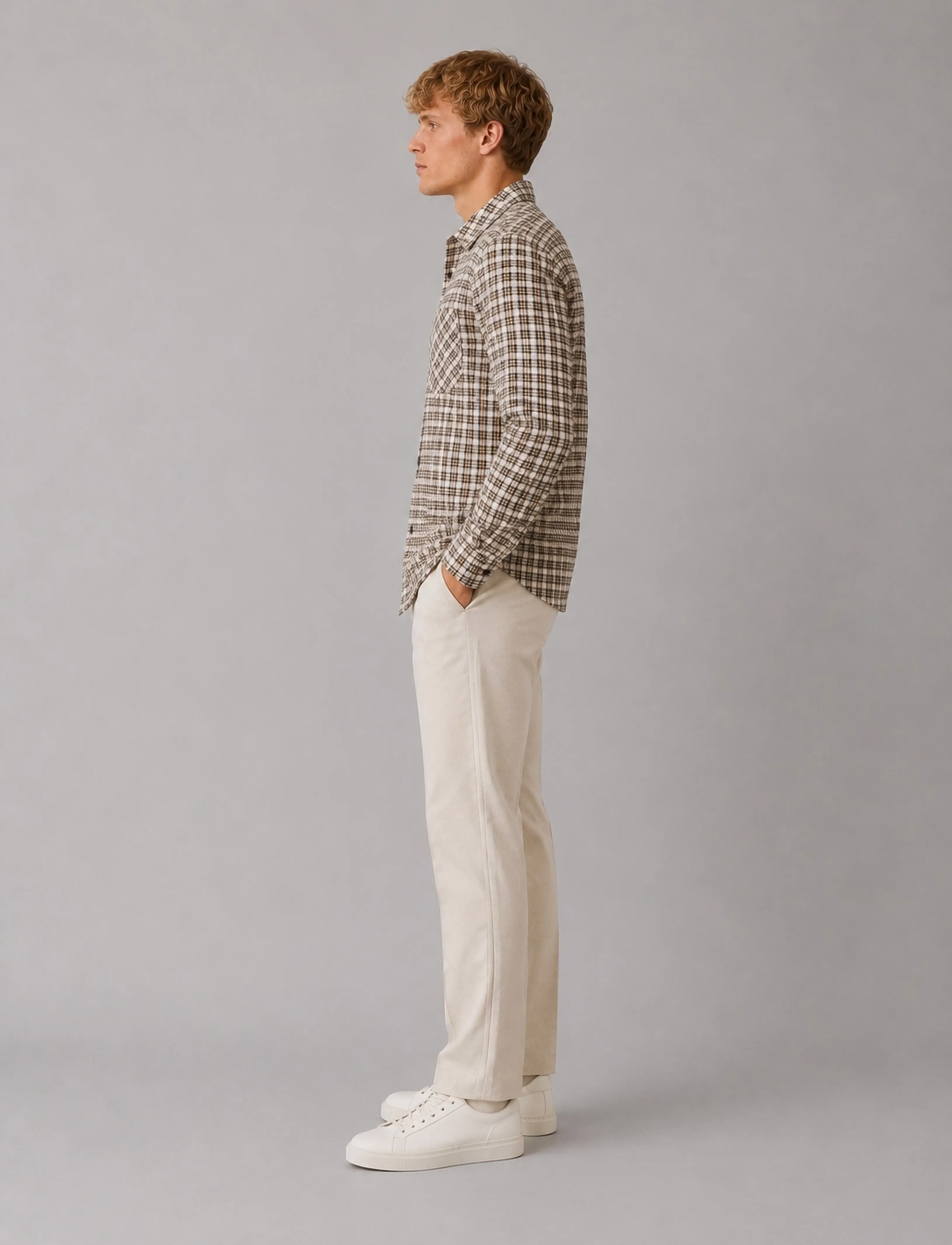 Clean Cut Copenhagen - Julius checked overshirt - ecru - 5