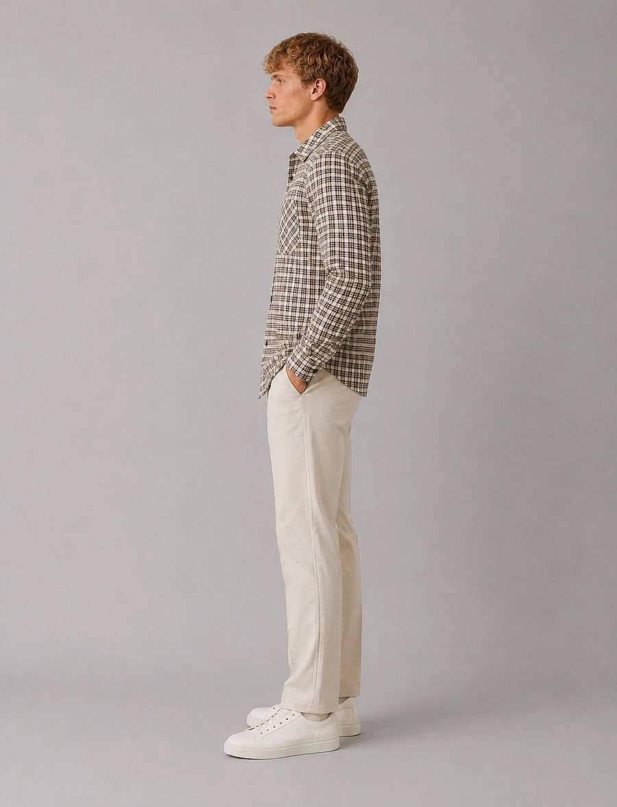 Clean Cut Copenhagen - Julius checked overshirt - ecru - 5
