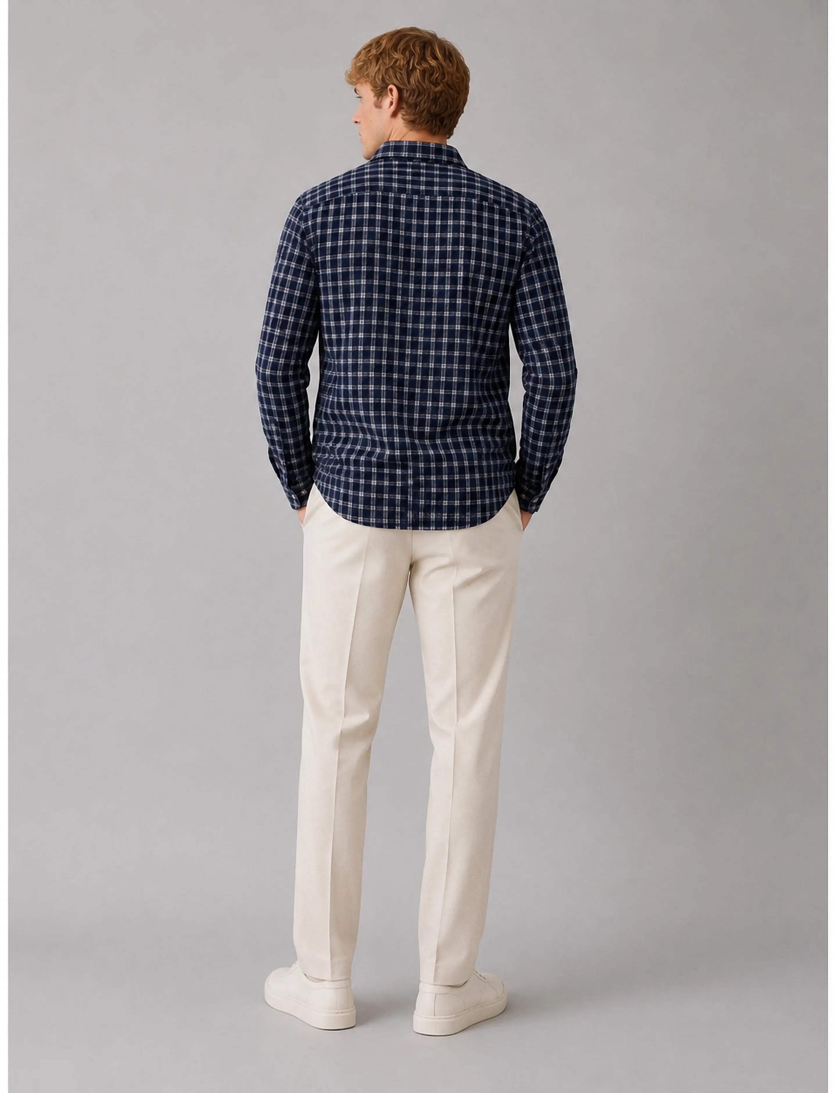 Clean Cut Copenhagen - Julius checked overshirt - flannel-skjorter - navy - 3